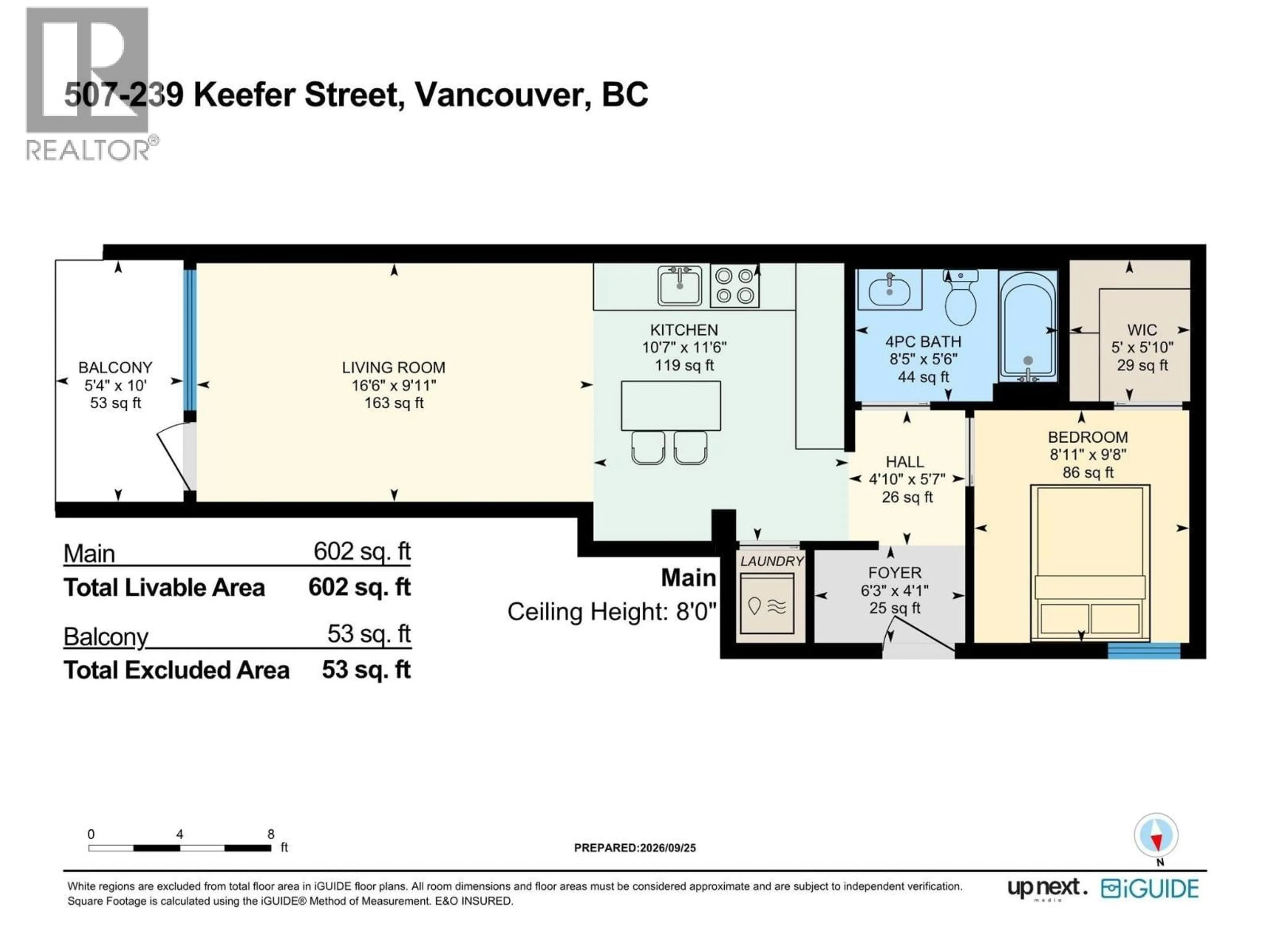 Floor plan for 507 - 239 KEEFER STREET, Vancouver British Columbia V6A1X6