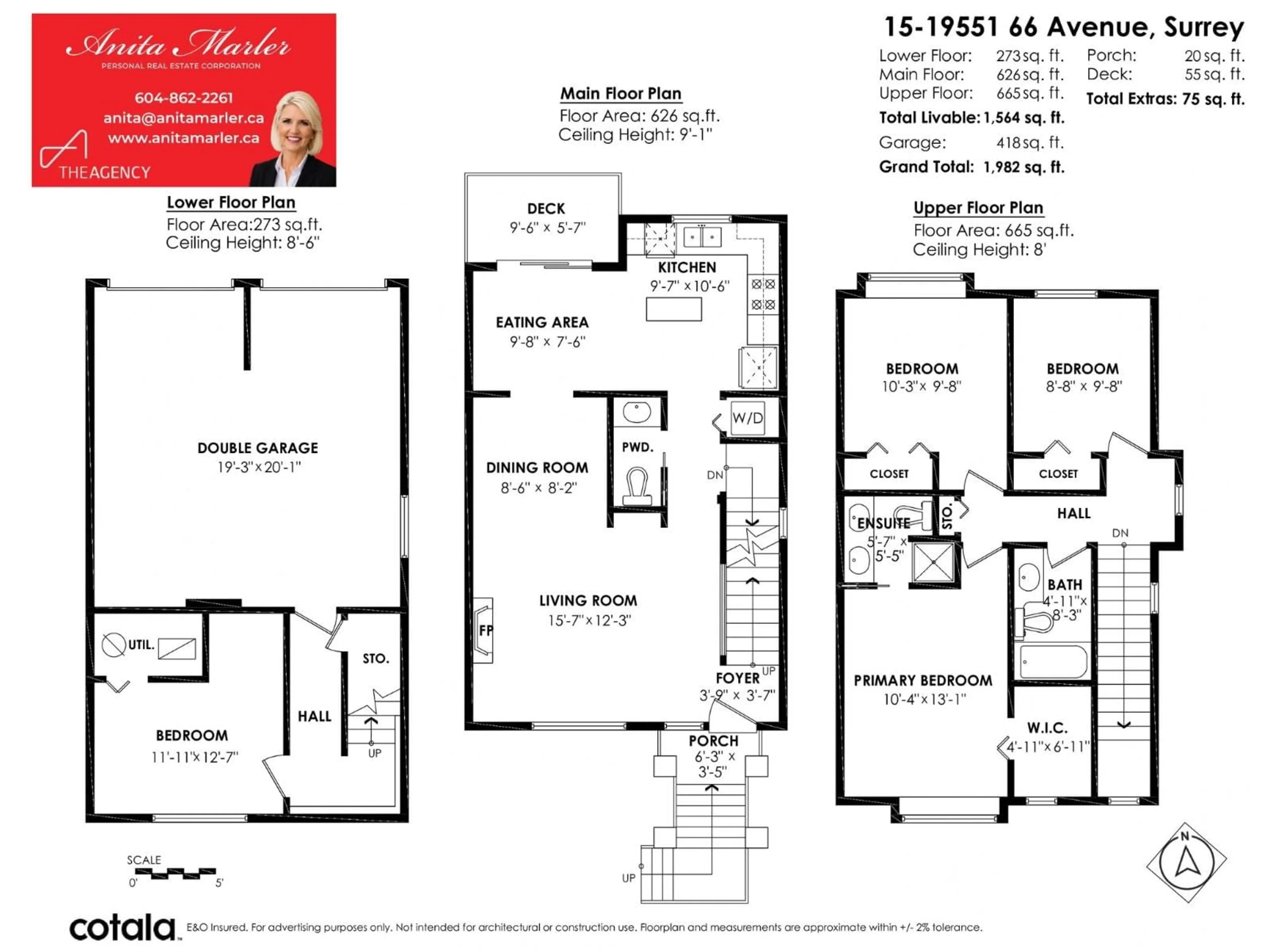 Floor plan for 15 - 19551 66 AVENUE, Surrey British Columbia V4N0Z5