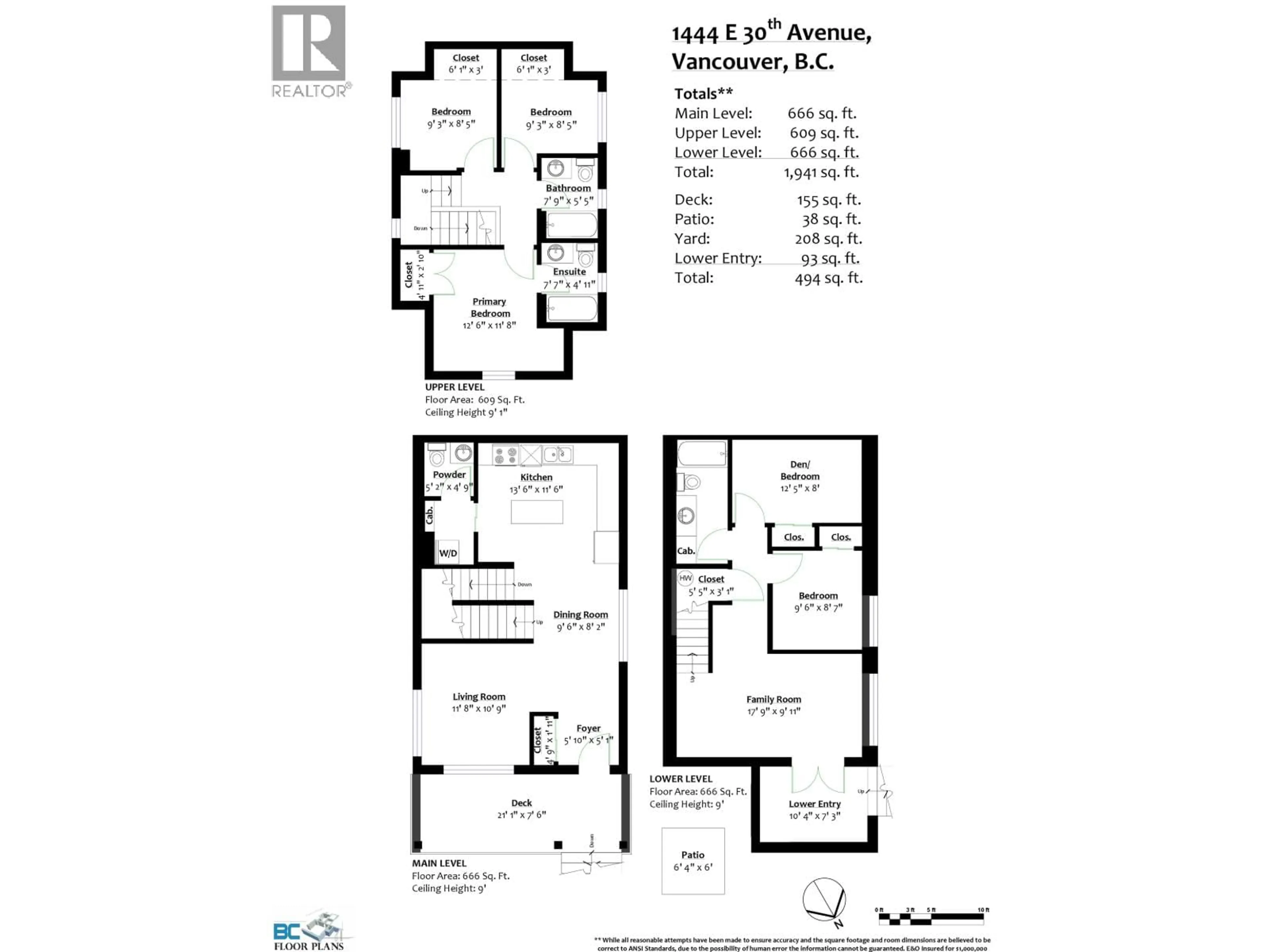 Floor plan for 1444 30TH AVENUE, Vancouver British Columbia V5N3A2