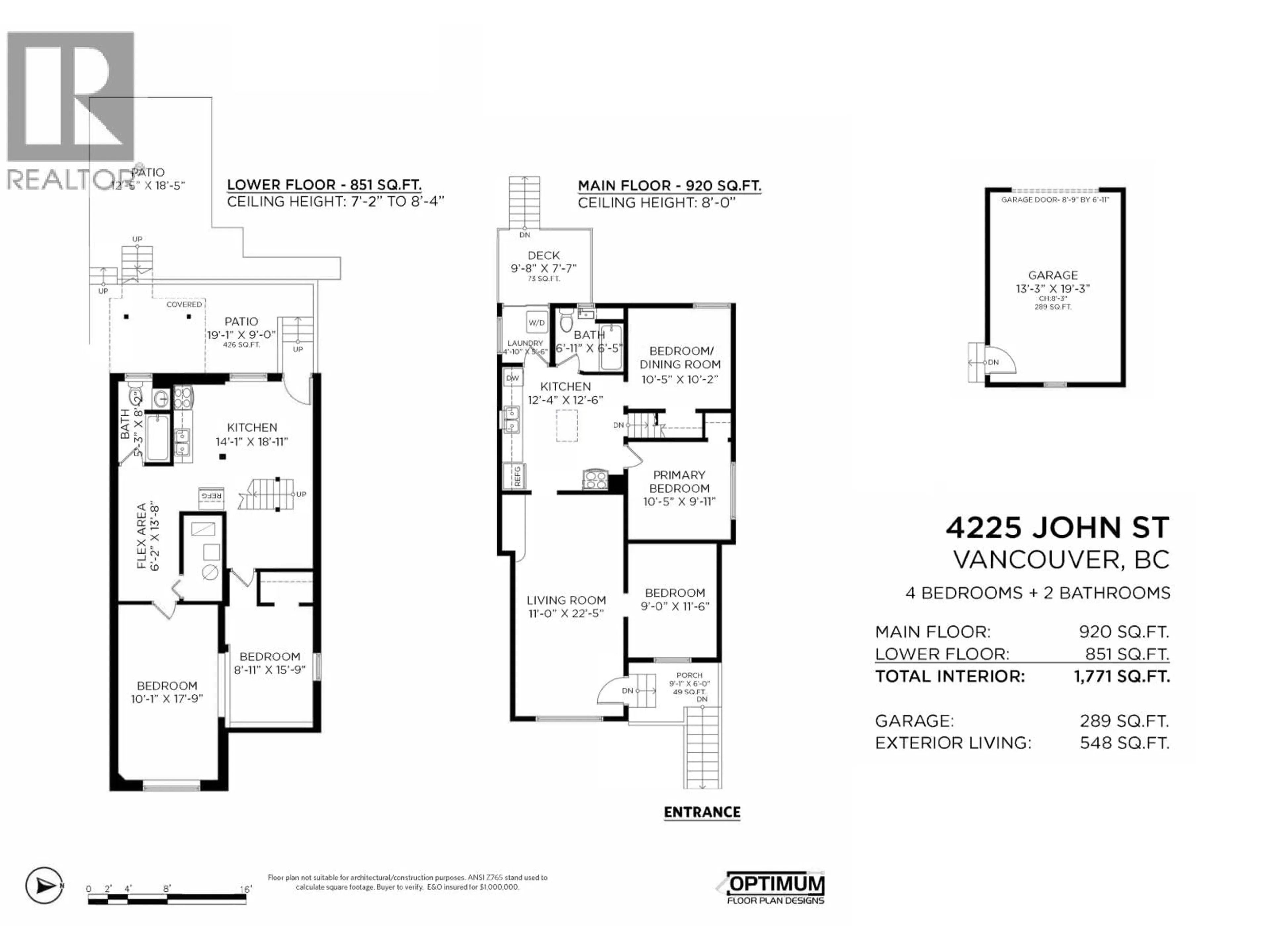 Floor plan for 4225 JOHN STREET, Vancouver British Columbia V5V3W8
