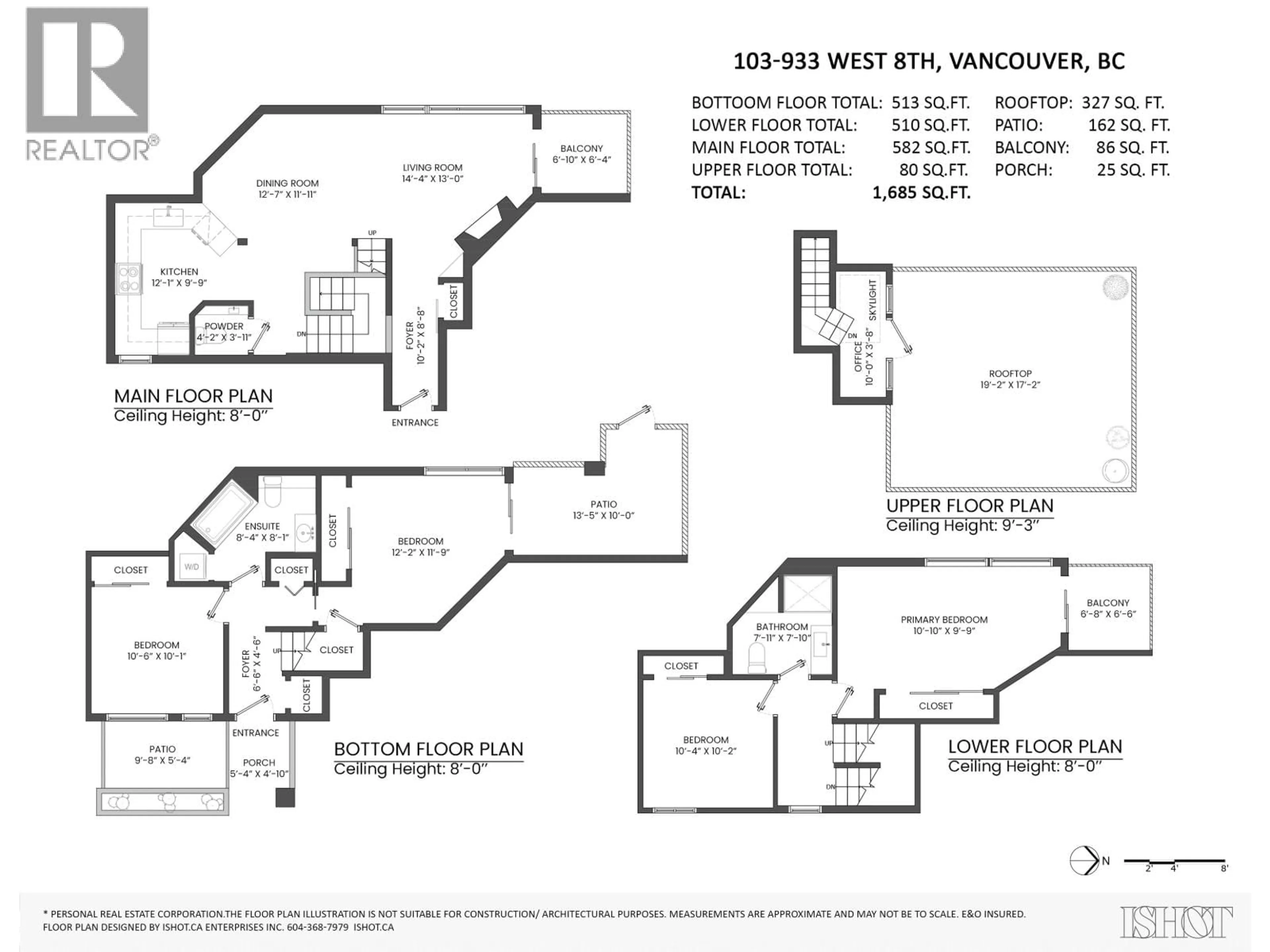 Floor plan for 103 - 933 8TH AVENUE, Vancouver British Columbia V5Z1E4