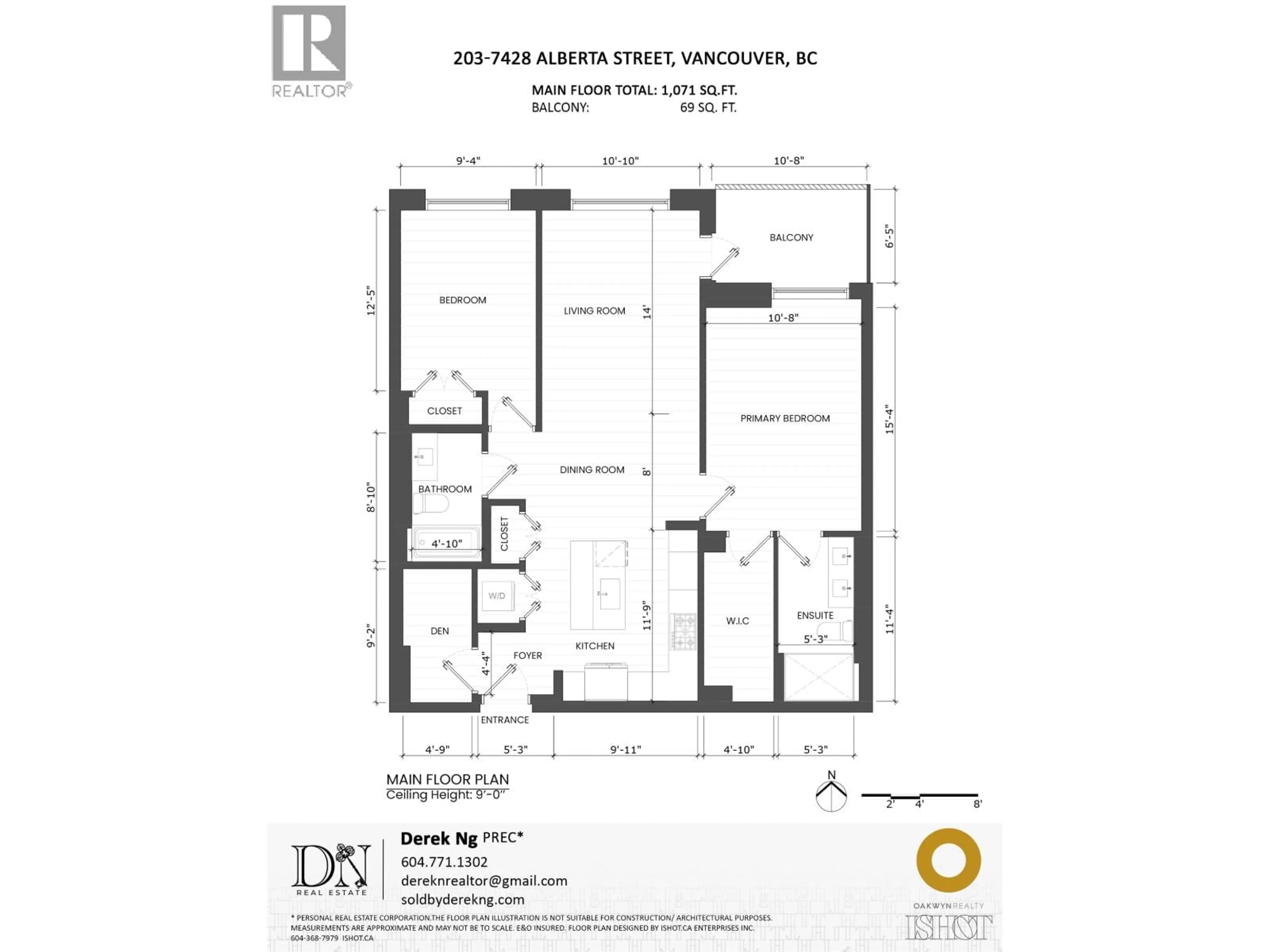 Floor plan for 203 - 7428 ALBERTA STREET, Vancouver British Columbia V5X0J5