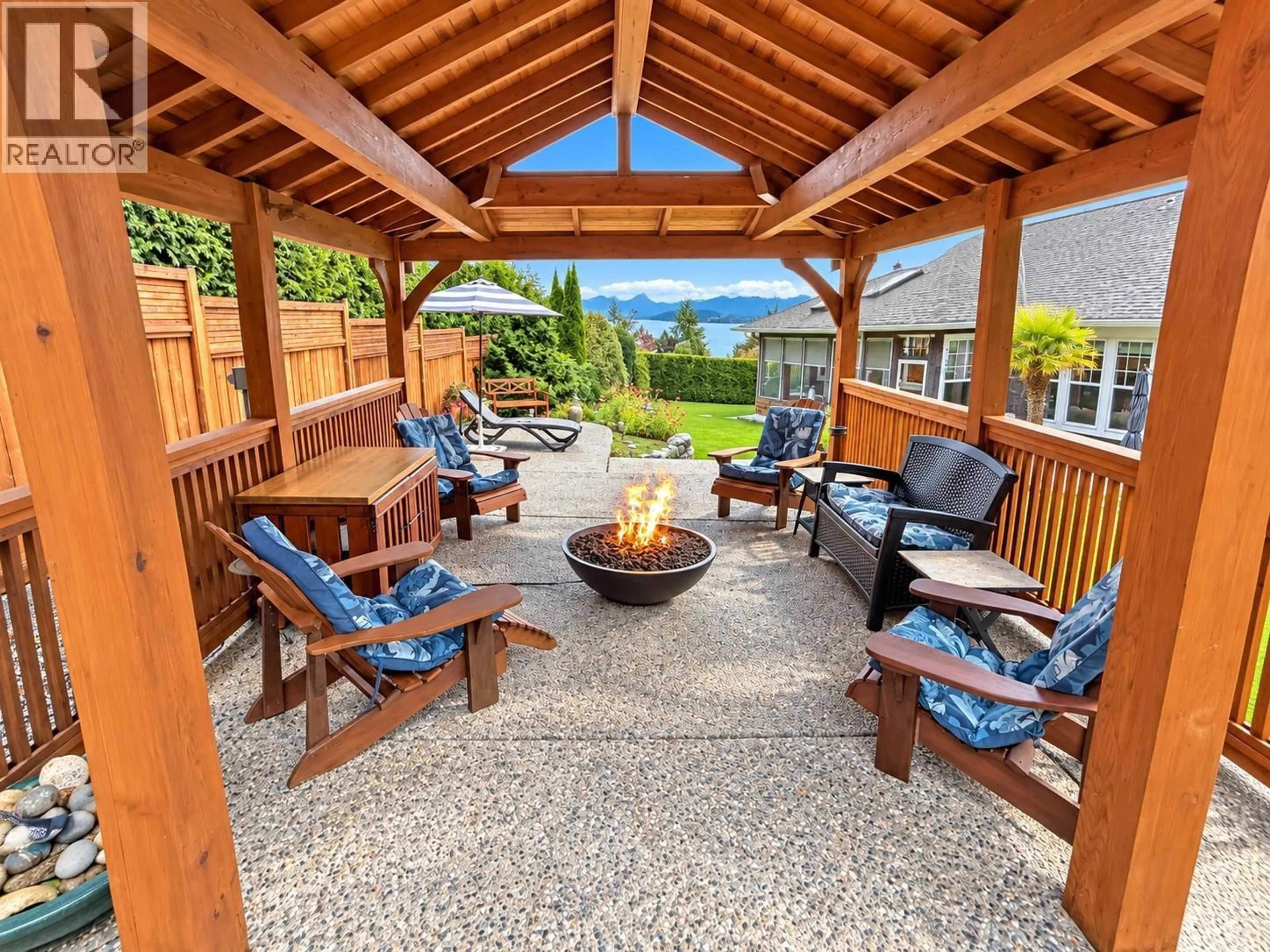 Patio, mountain view for 6161 HIGHMOOR PLACE, Sechelt British Columbia V7Z0L1