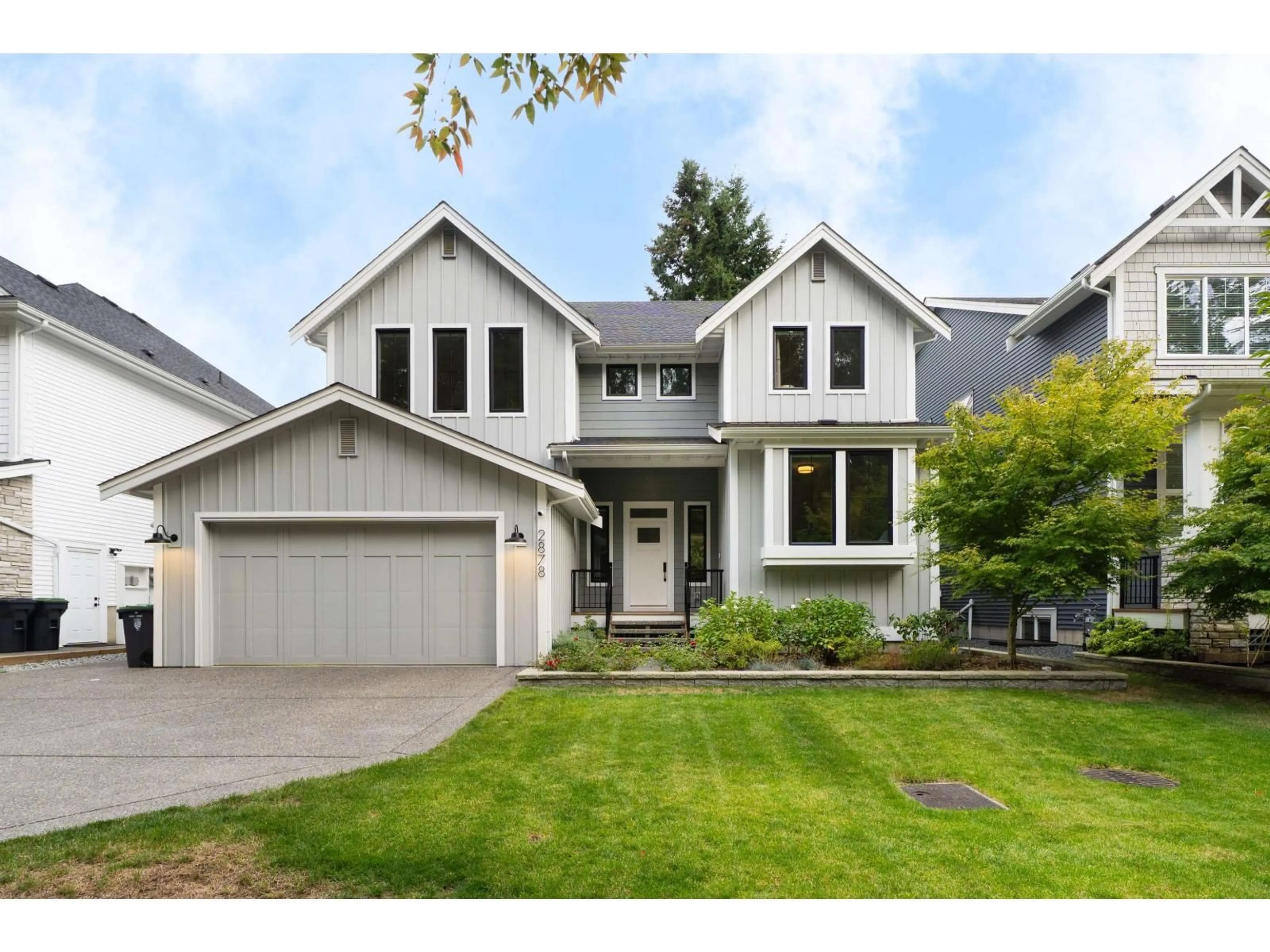 Home with vinyl exterior material, street for 2878 203 STREET, Langley British Columbia V2Z0B4