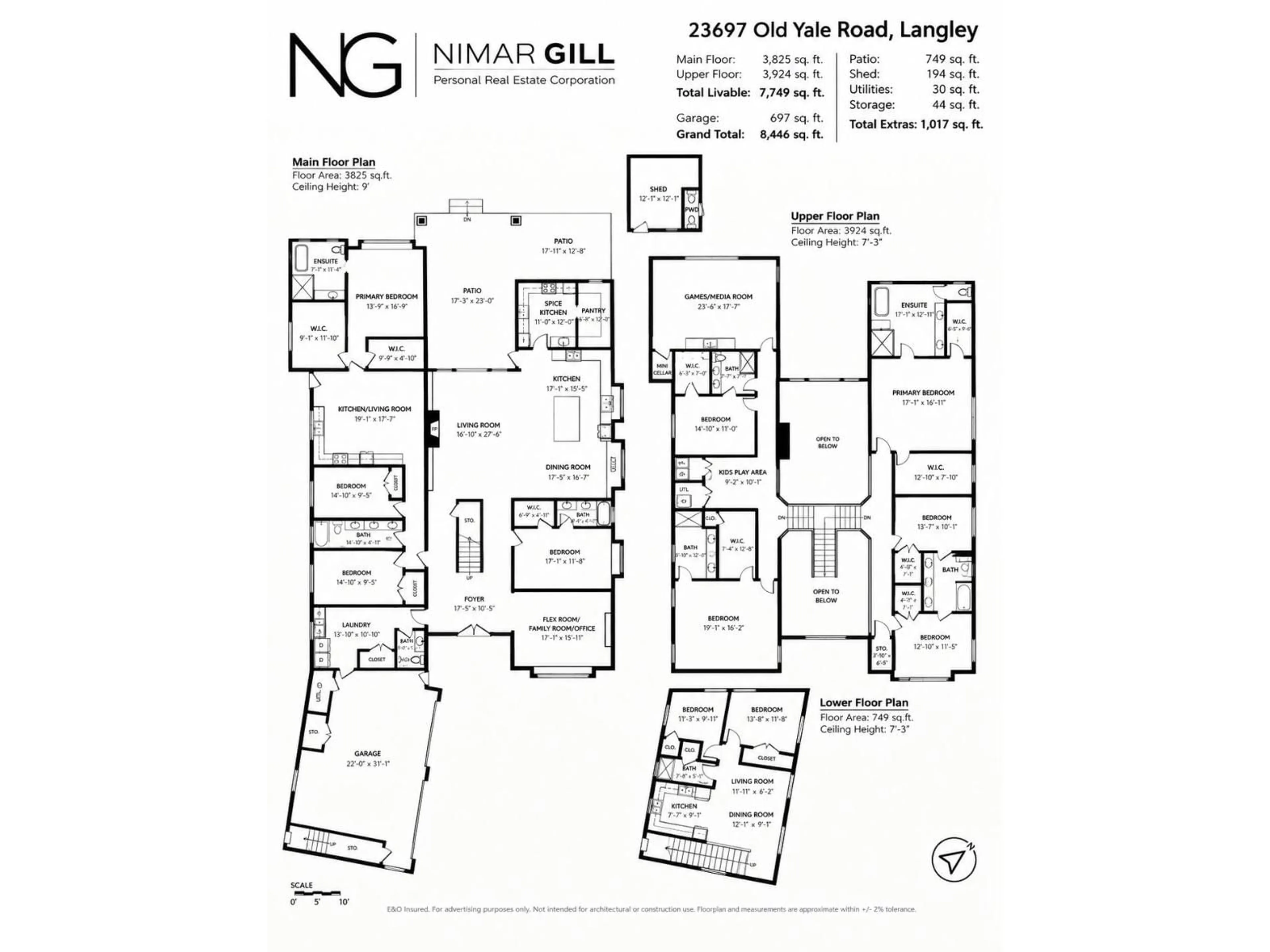 Floor plan for 23697 OLD YALE ROAD, Langley British Columbia V2Z2K4
