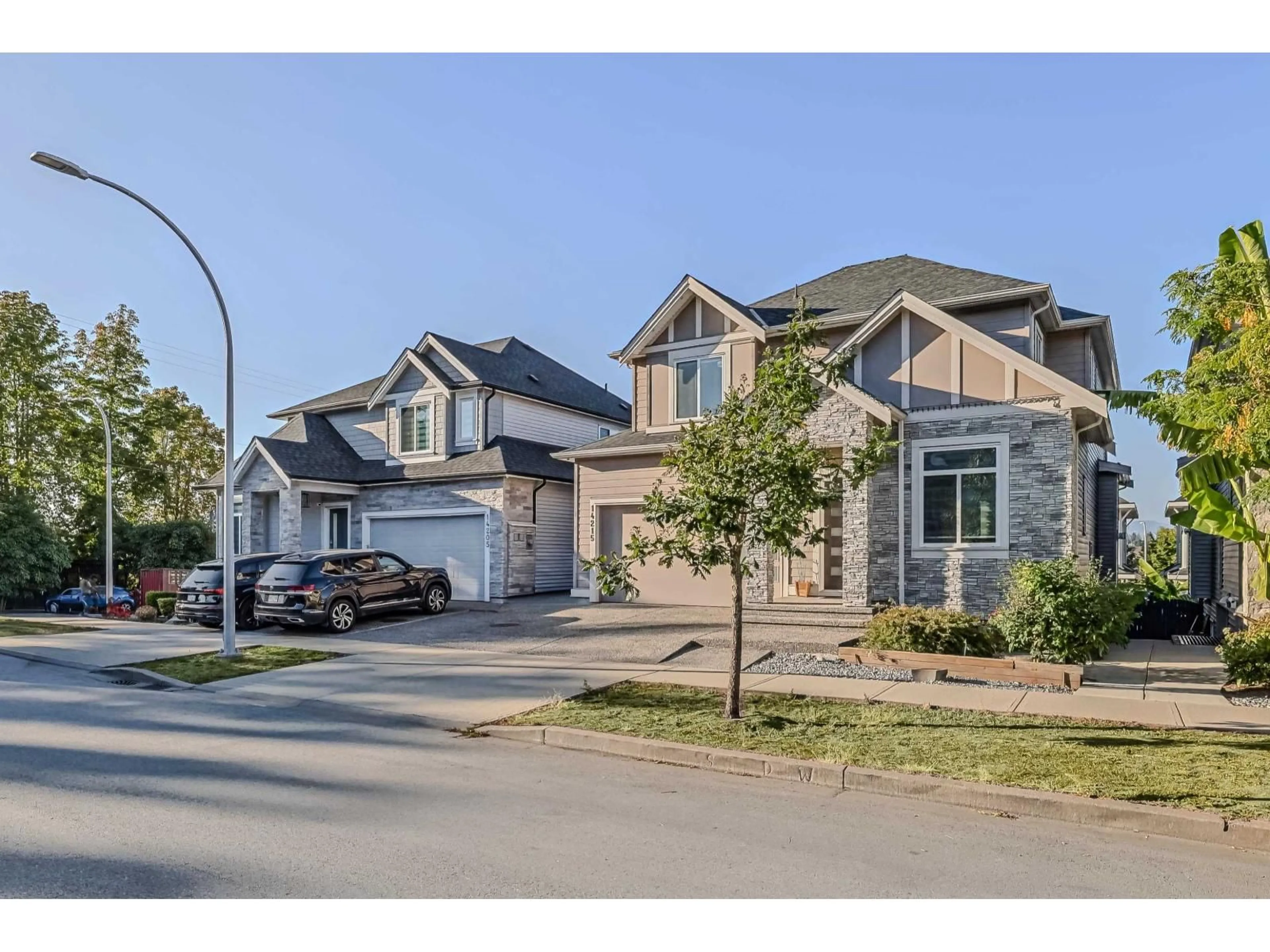 Home with brick exterior material, street for 14215 61B AVENUE, Surrey British Columbia V3X0K5