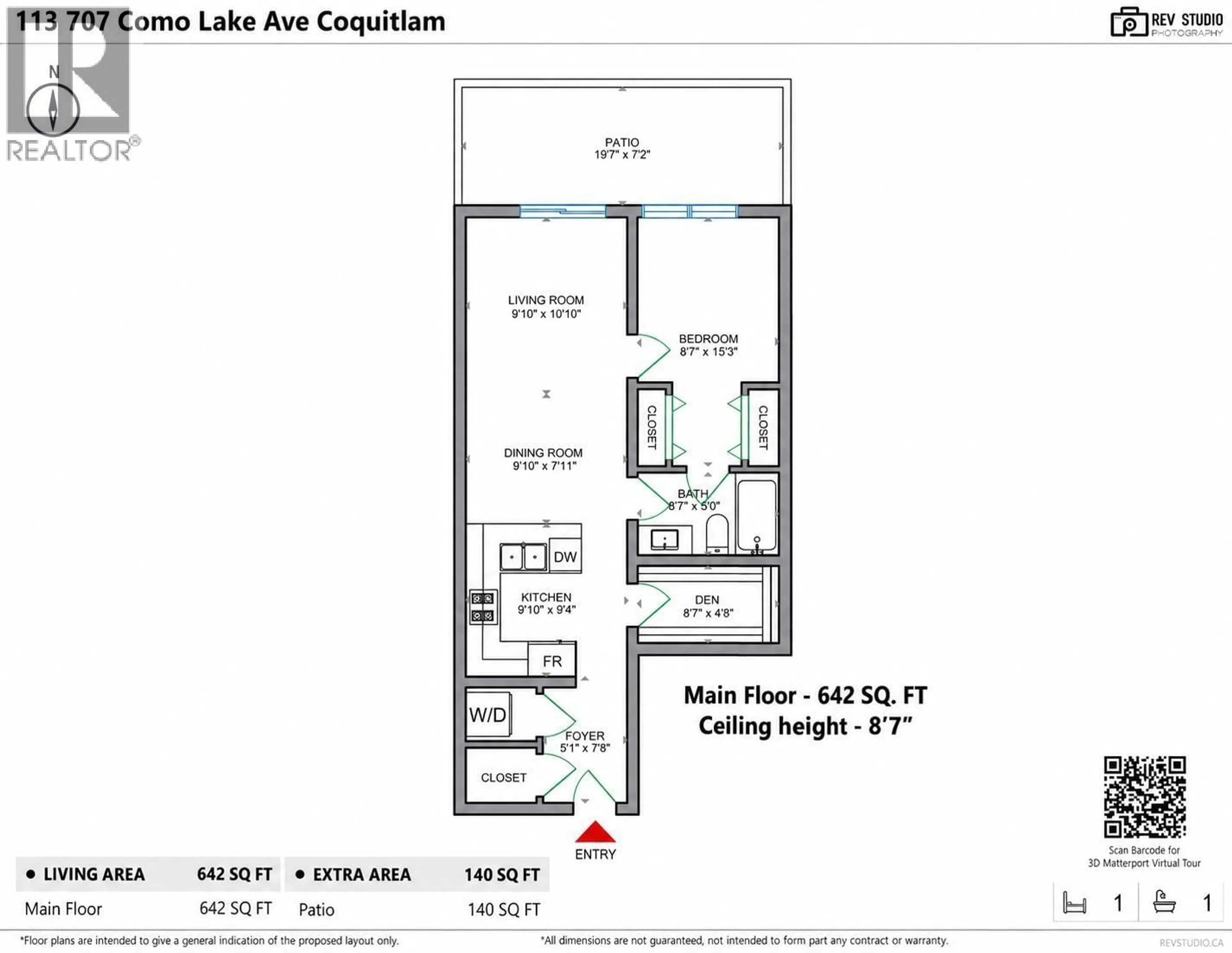 Floor plan for 113 - 707 COMO LAKE AVENUE, Coquitlam British Columbia V3J0J5