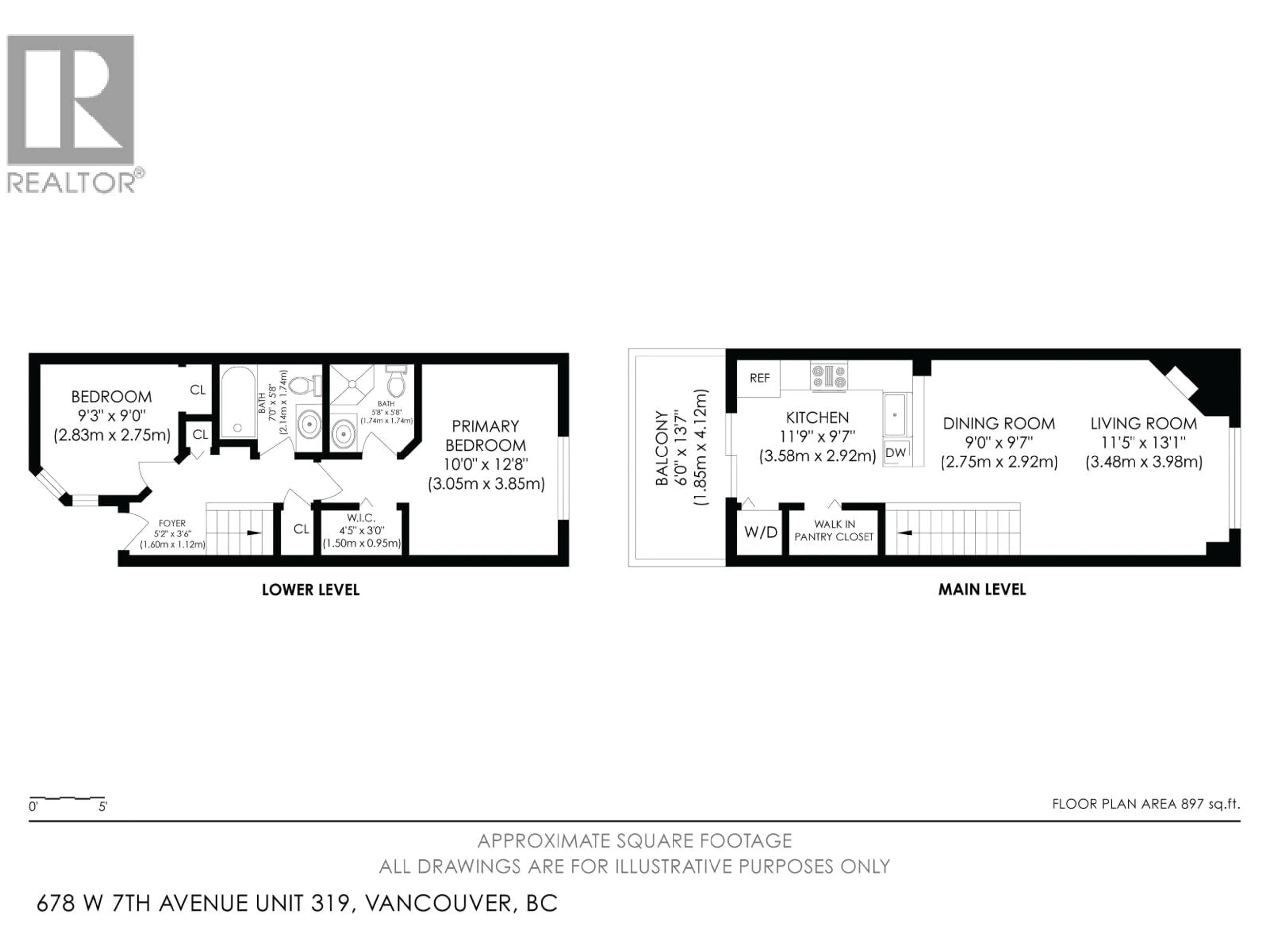 Floor plan for 319 - 678 7TH AVENUE, Vancouver British Columbia V5Z1B5