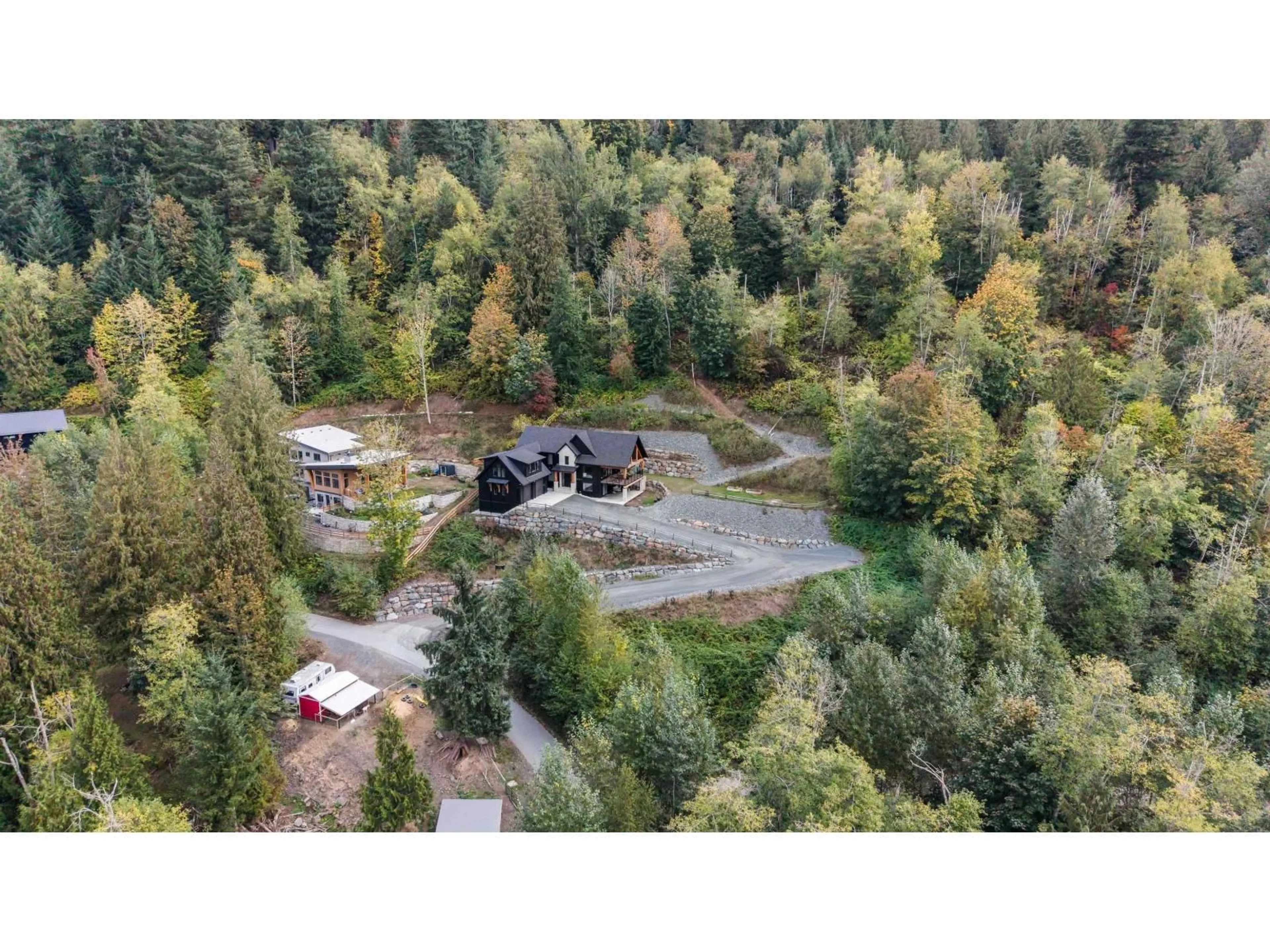 A pic from outside/outdoor area/front of a property/back of a property/a pic from drone, forest/trees view for 48843 ELK VIEW ROAD, Chilliwack British Columbia V4Z1G7