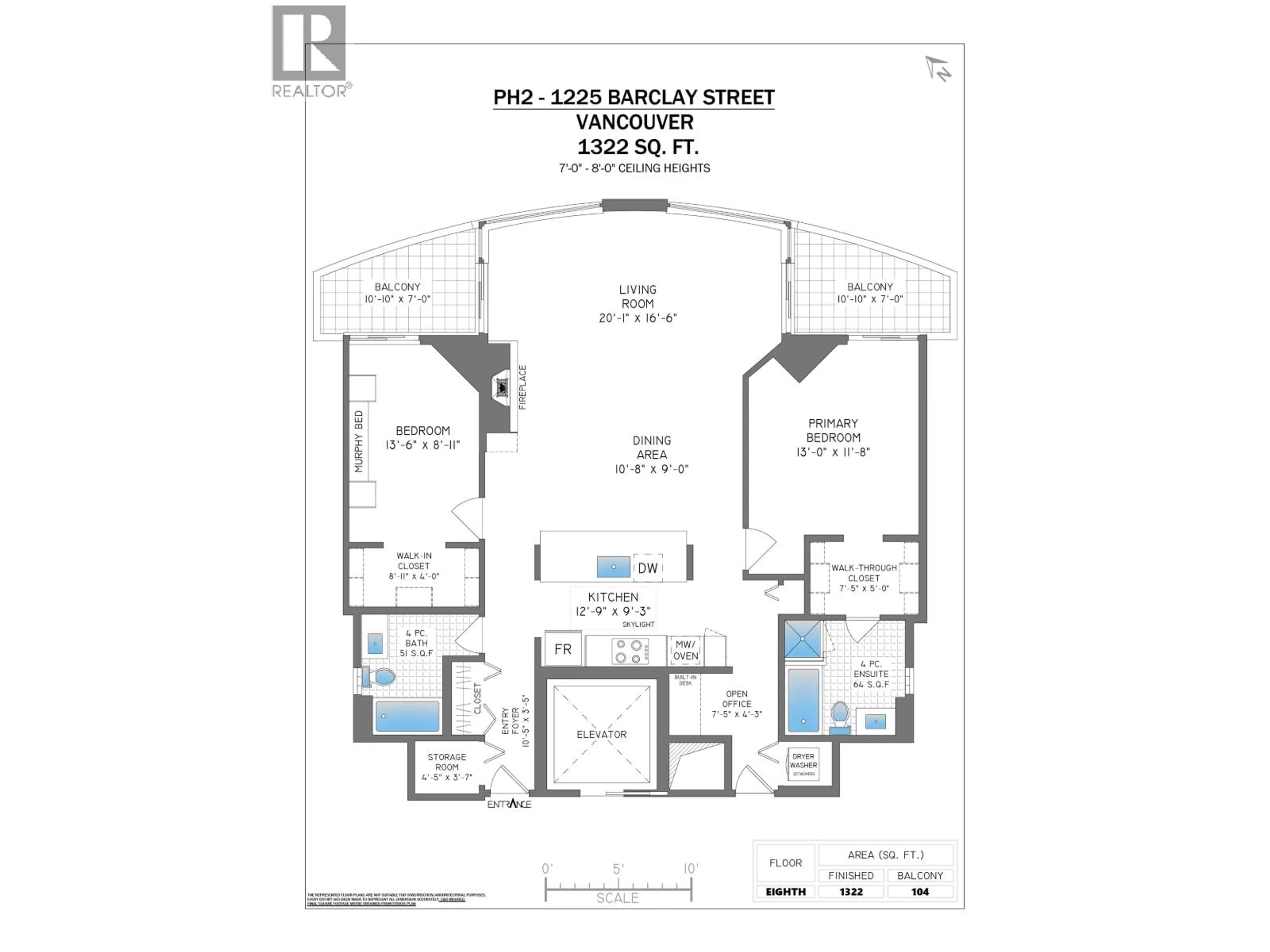 Floor plan for PH2-802 - 1225 BARCLAY STREET, Vancouver British Columbia V6E1H5