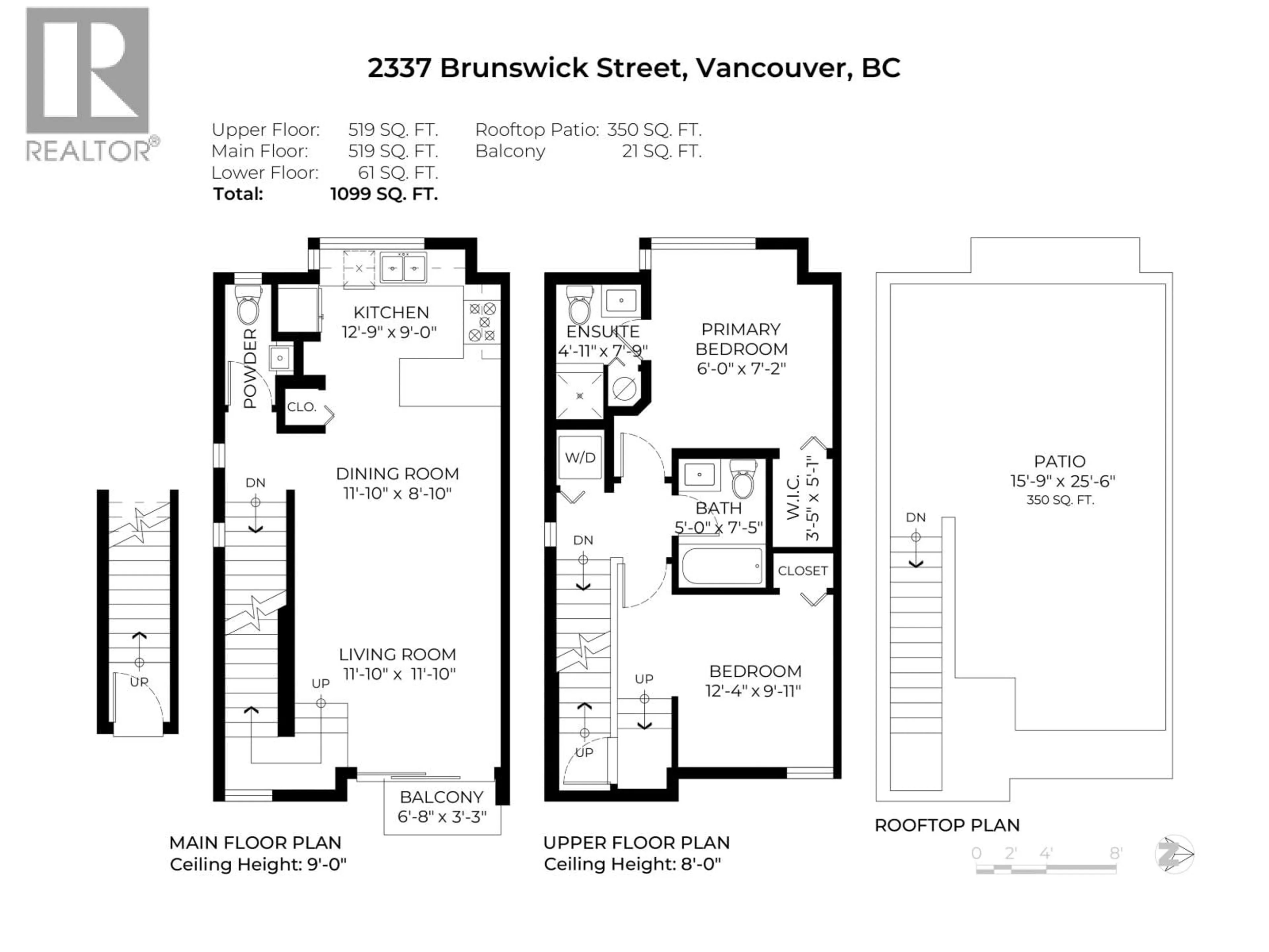 Floor plan for 2337 BRUNSWICK STREET, Vancouver British Columbia V5T3L8