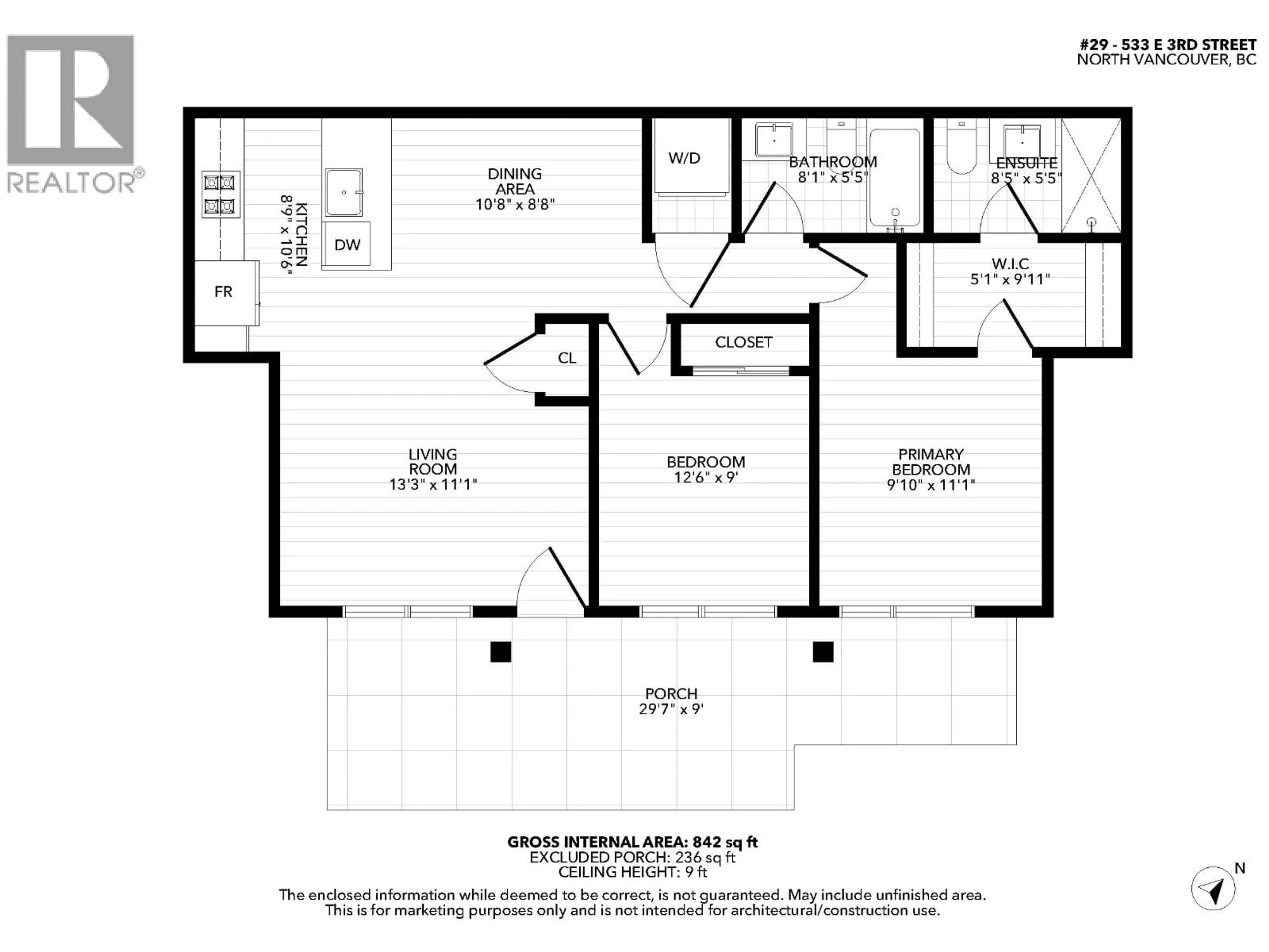 Floor plan for 29 - 533 3RD STREET, North Vancouver British Columbia V7L1G4