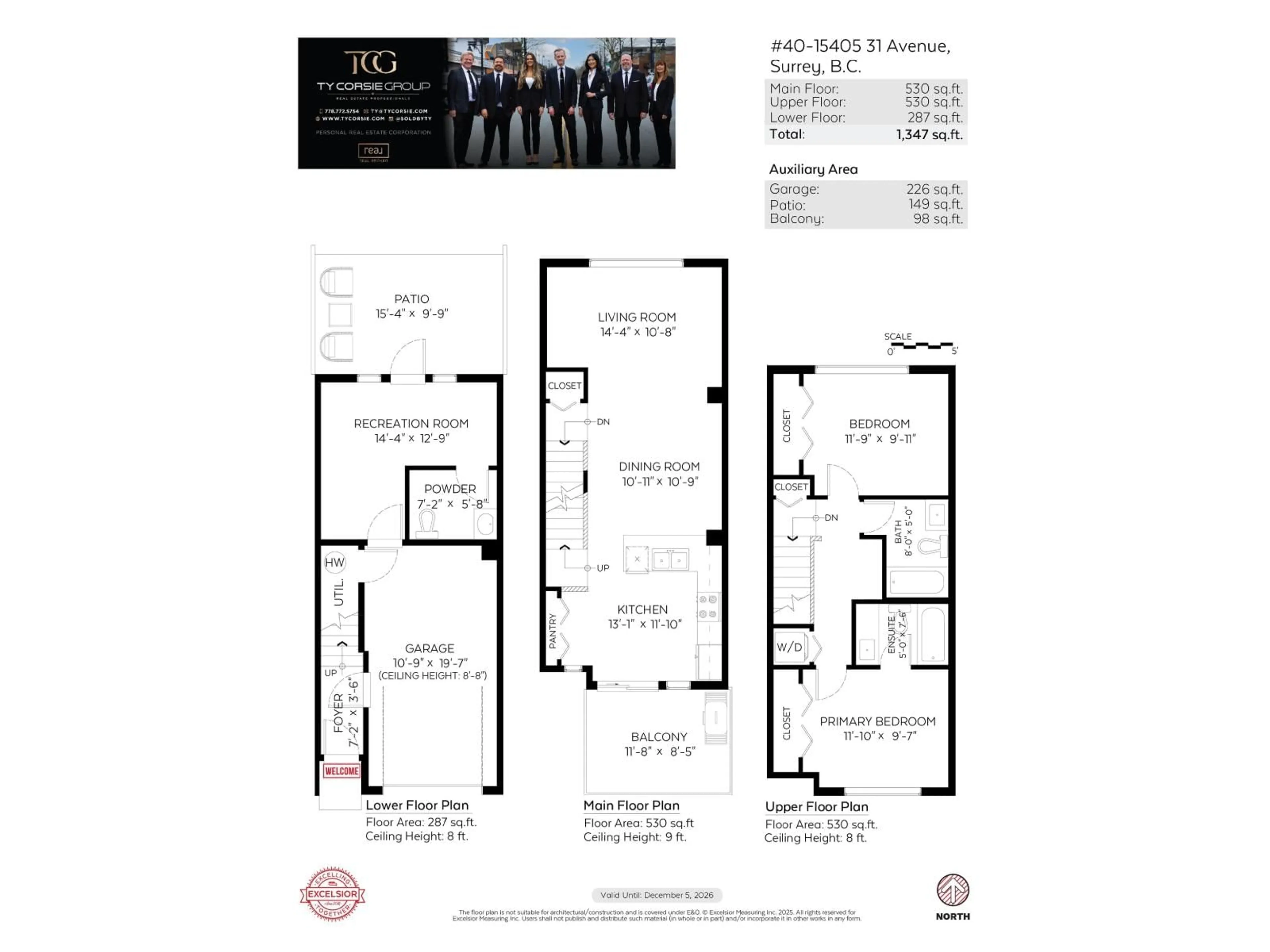 Floor plan for 40 - 15405 31 AVENUE, Surrey British Columbia V3Z2W5