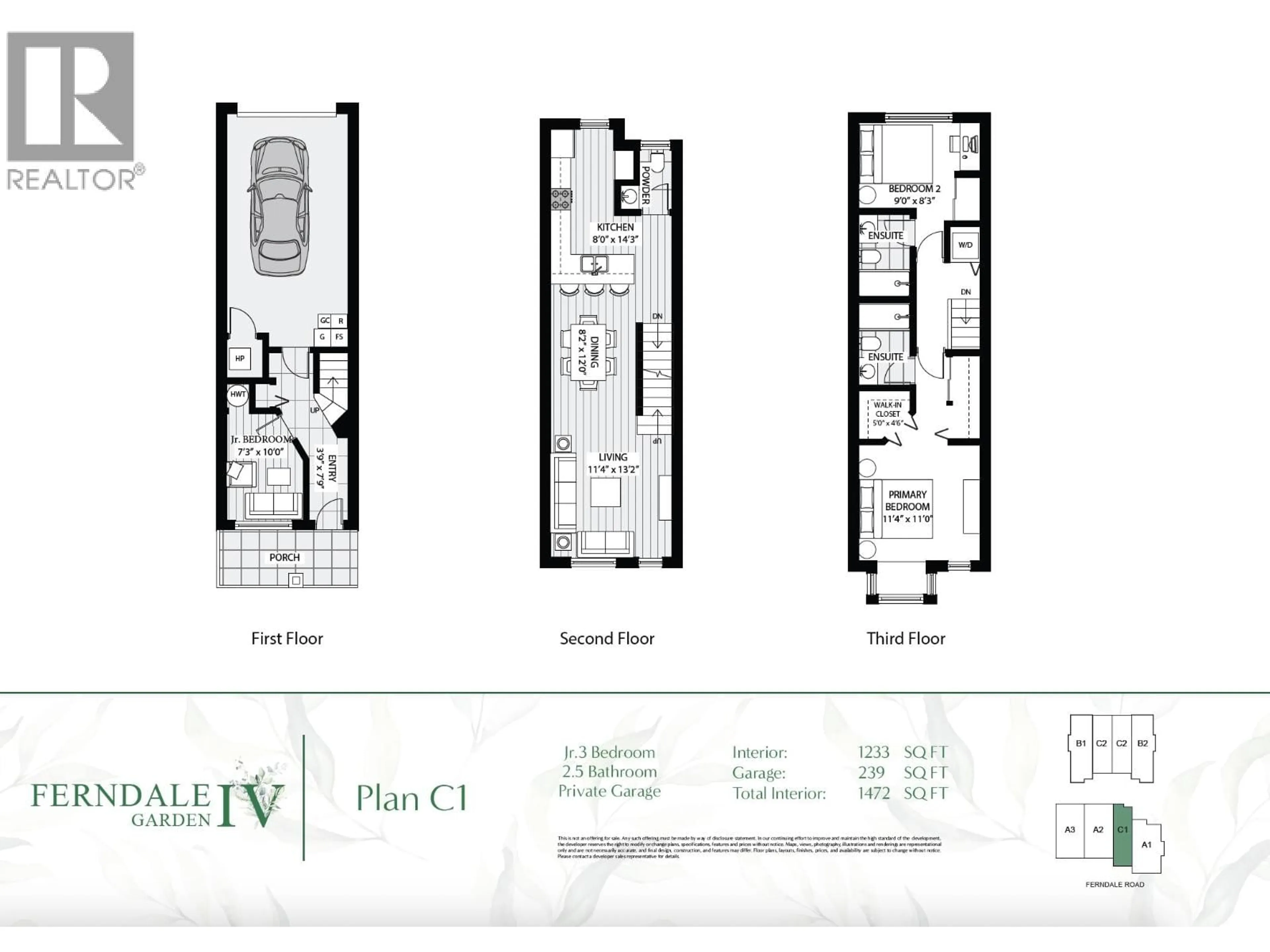 Floor plan for 7 - 9331 FERNDALE ROAD, Richmond British Columbia V6Y1X4