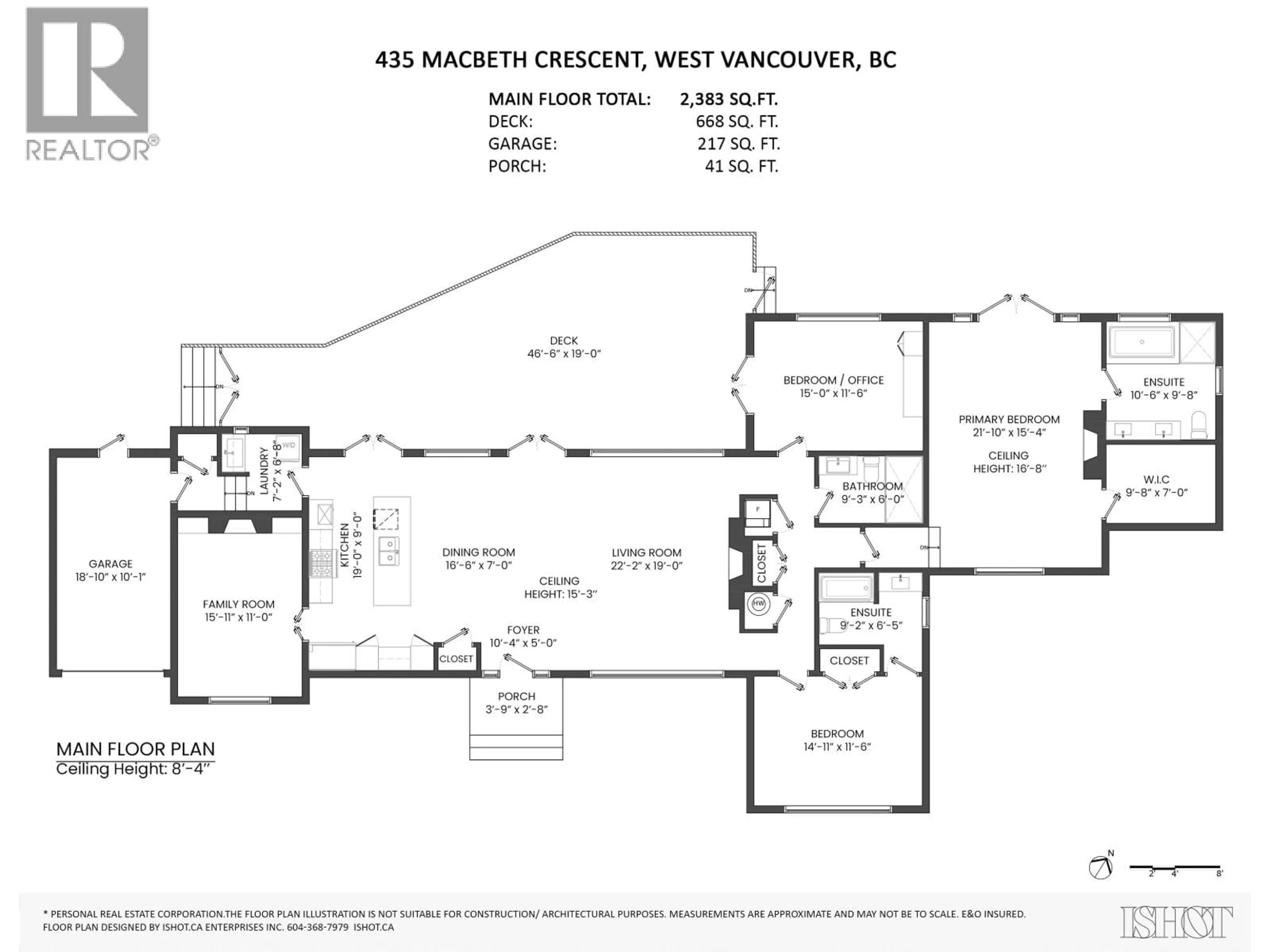 Floor plan for 435 MACBETH CRESCENT, West Vancouver British Columbia V7T1V8
