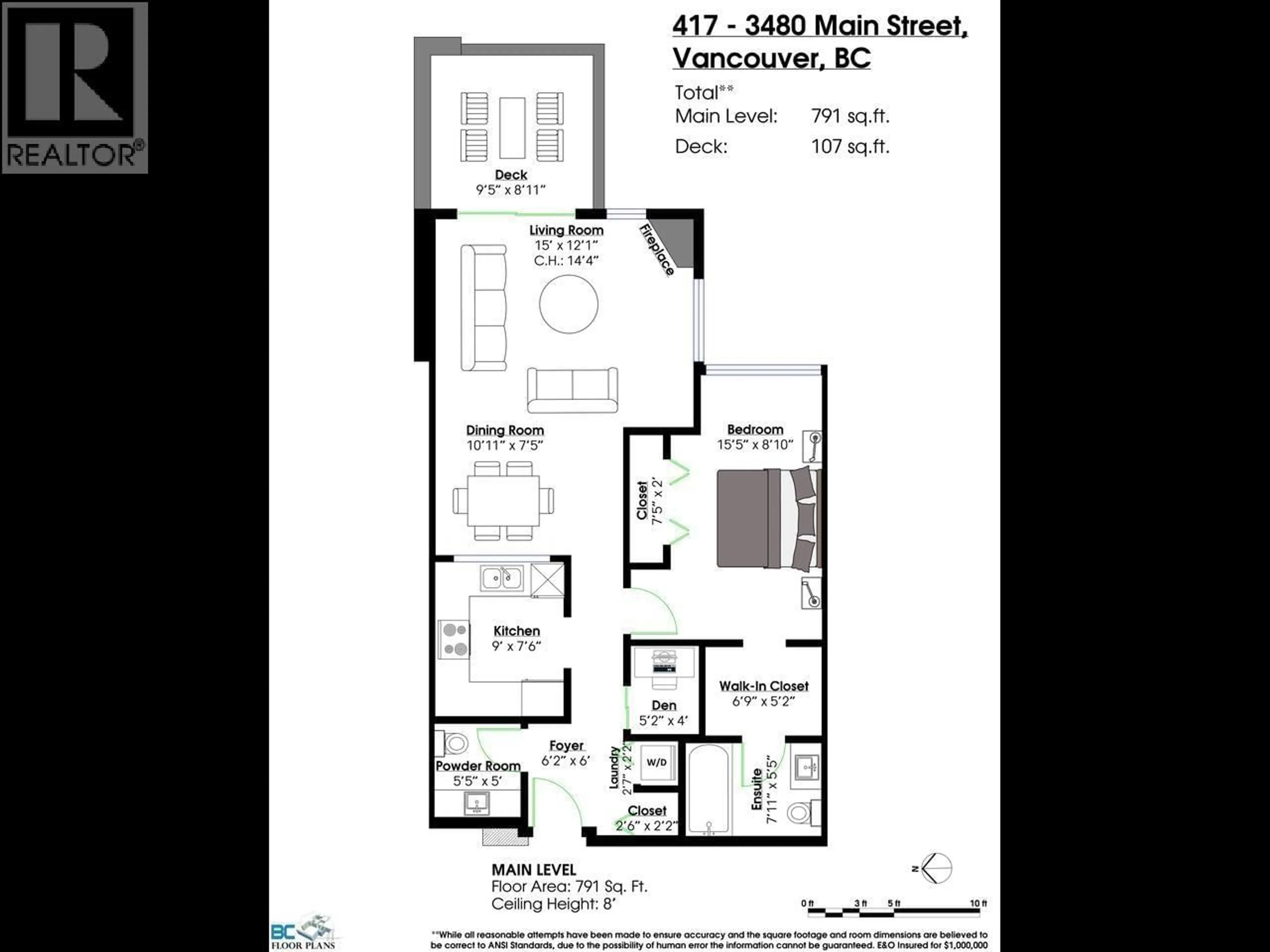 Floor plan for 417 - 3480 MAIN STREET, Vancouver British Columbia V5V3N2