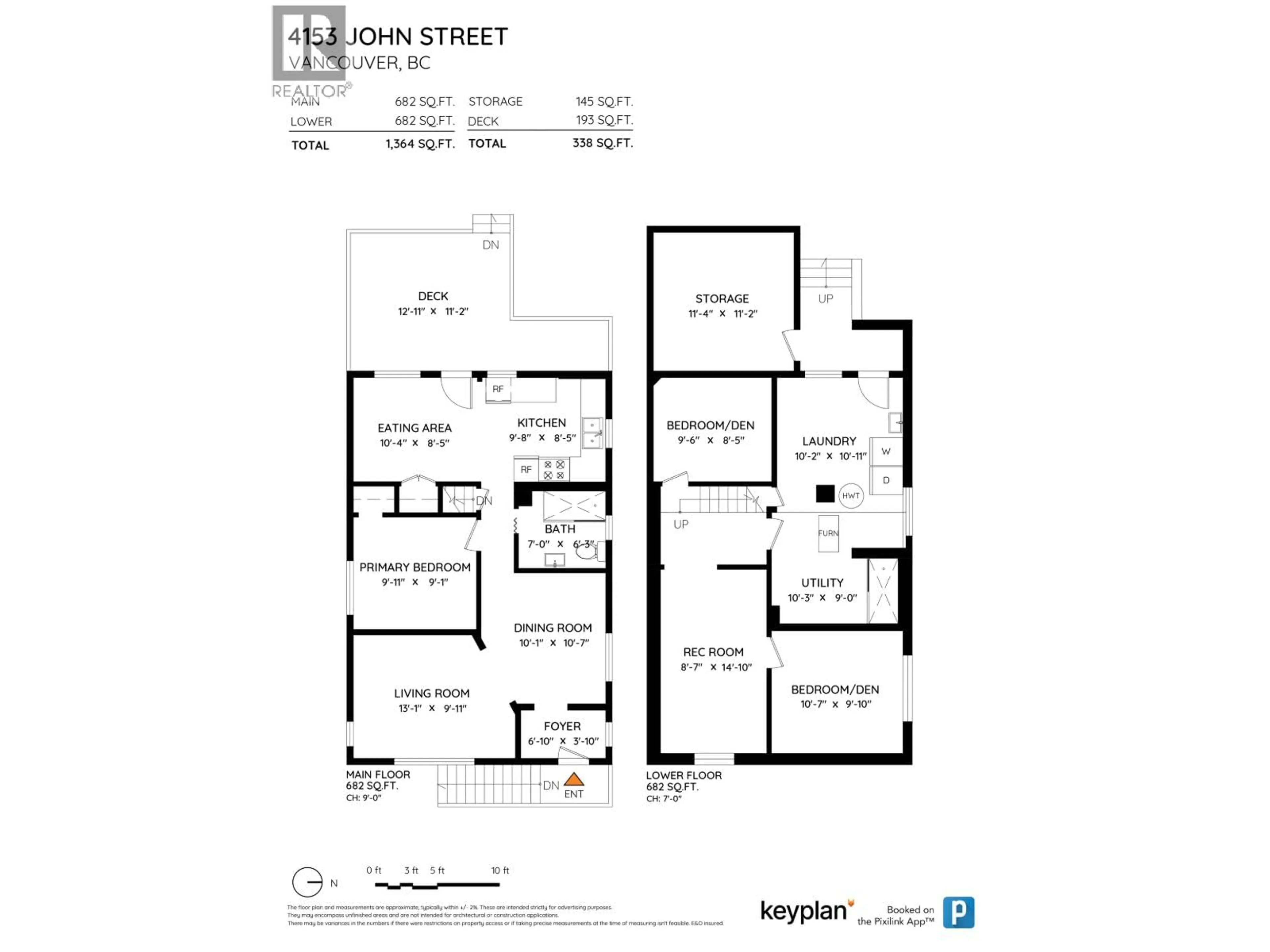 Floor plan for 4153 JOHN STREET, Vancouver British Columbia V5V3W8