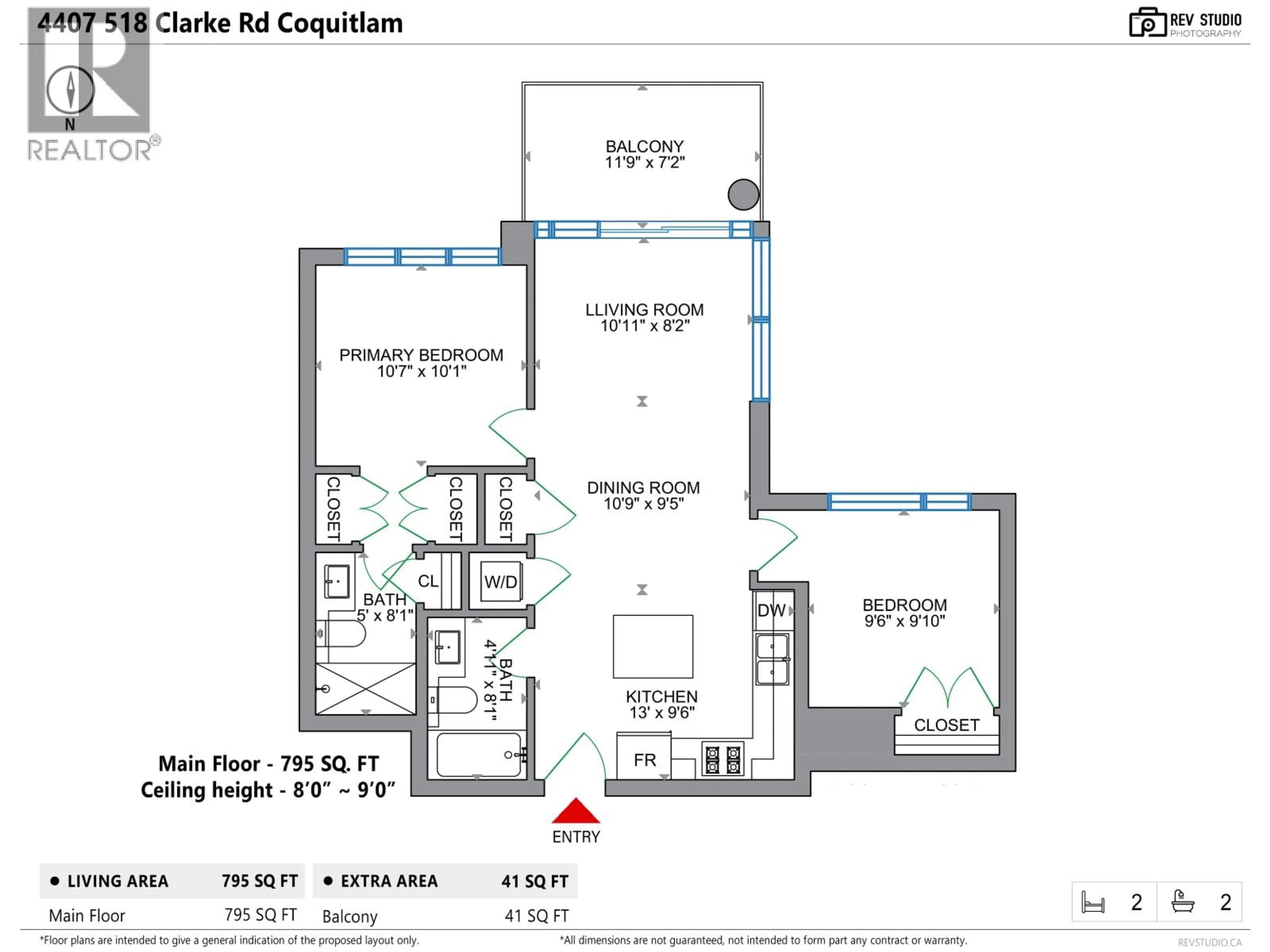 Floor plan for 4407 - 518 CLARKE ROAD, Coquitlam British Columbia V3J0S7