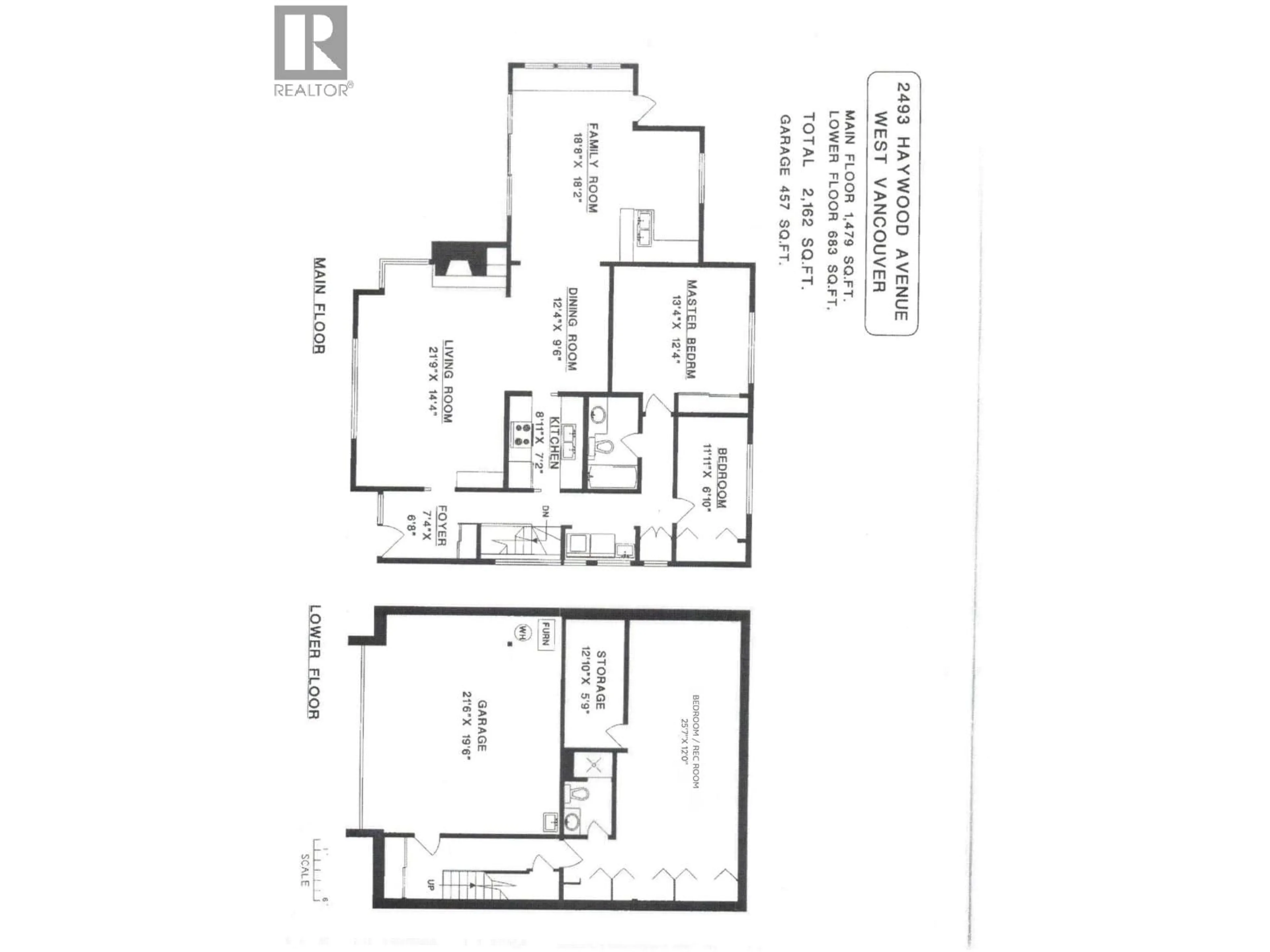 Floor plan for 2493 HAYWOOD AVENUE, West Vancouver British Columbia V7V1Y2
