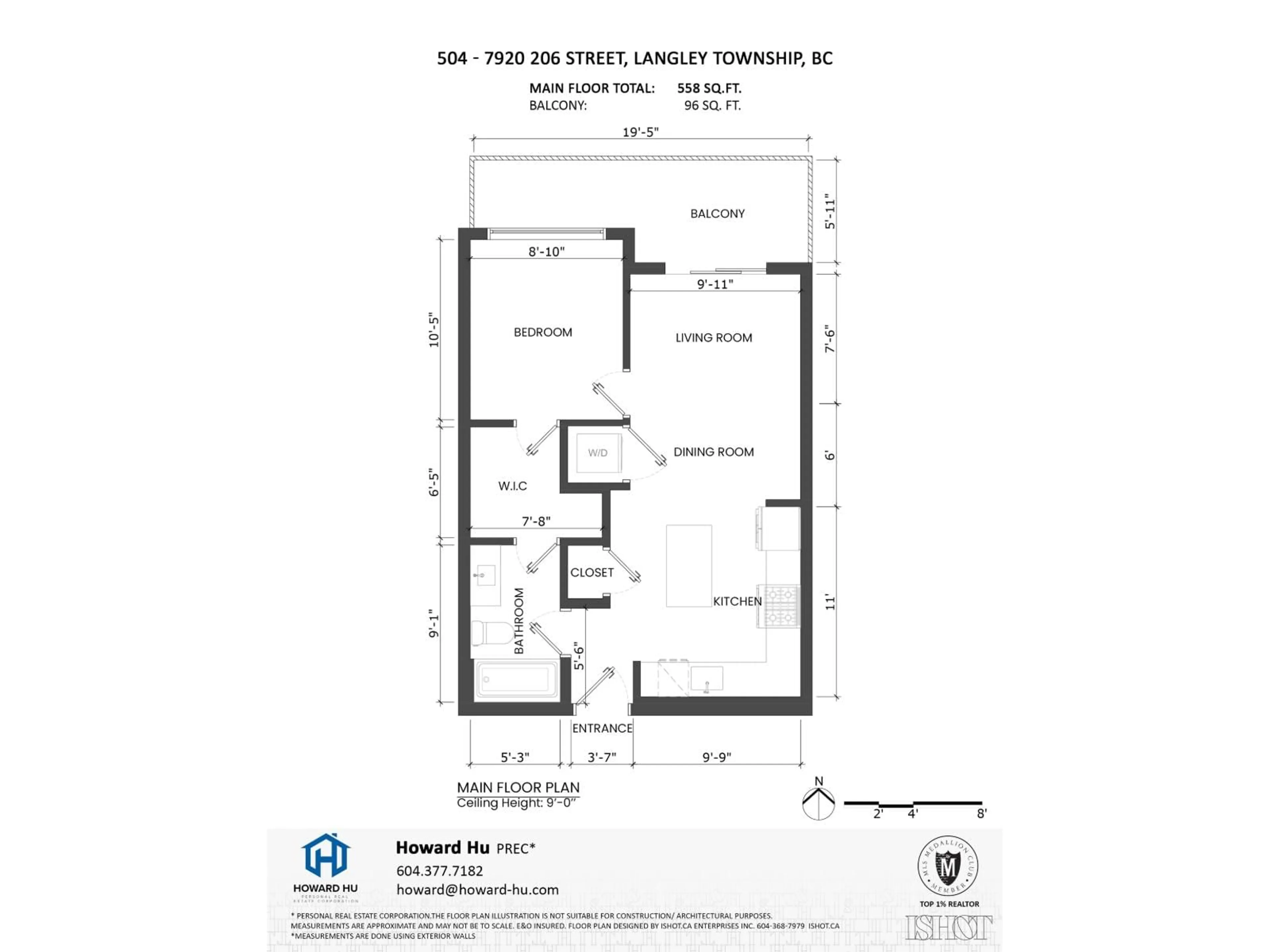 Floor plan for 504 - 7920 206 STREET, Langley British Columbia V2Y3X1