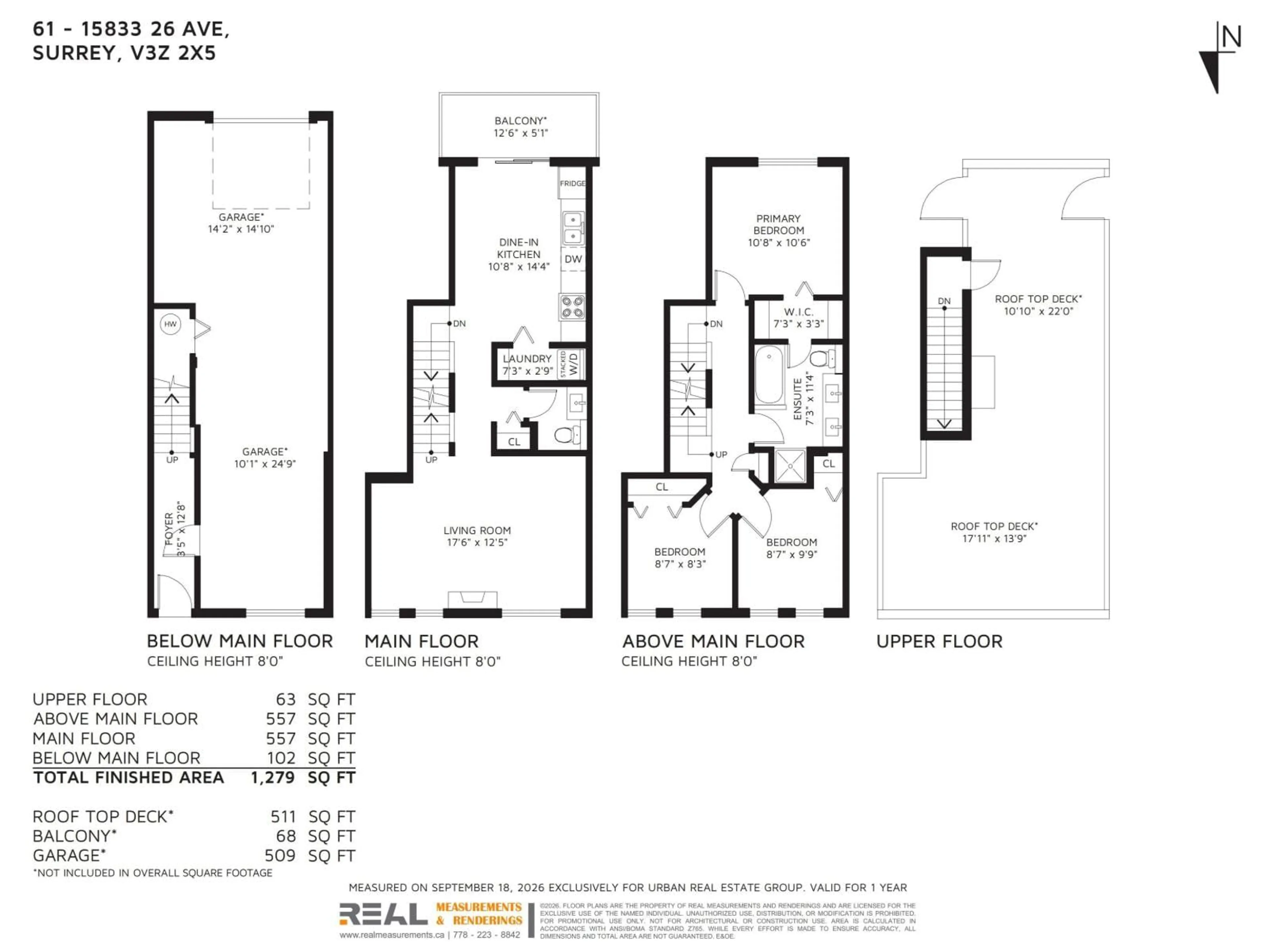 Floor plan for 61 - 15833 26 AVENUE, Surrey British Columbia V3Z2X5