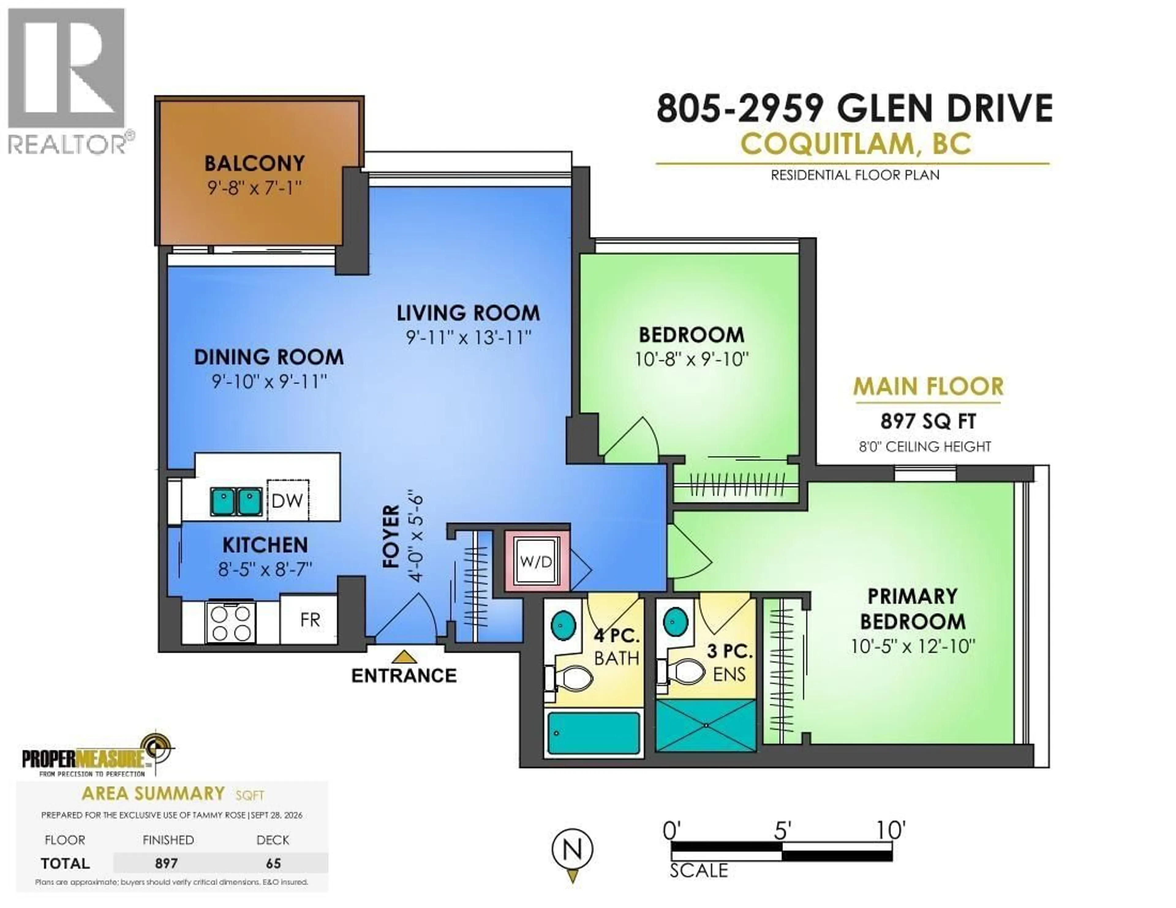 Floor plan for 805 - 2959 GLEN DRIVE, Coquitlam British Columbia V3B0B8
