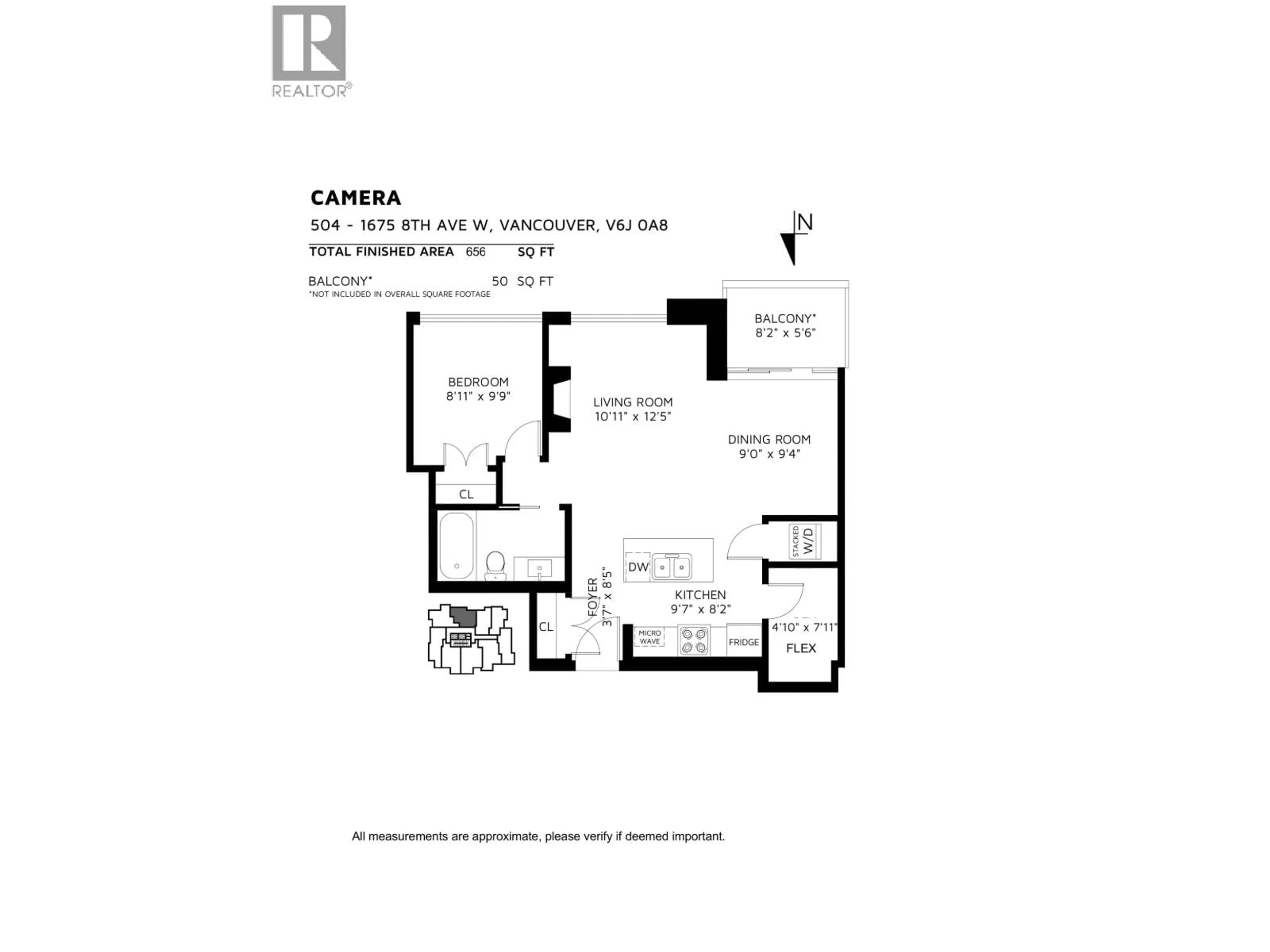 Floor plan for 504 - 1675 8 AVENUE, Vancouver British Columbia V6J0A8