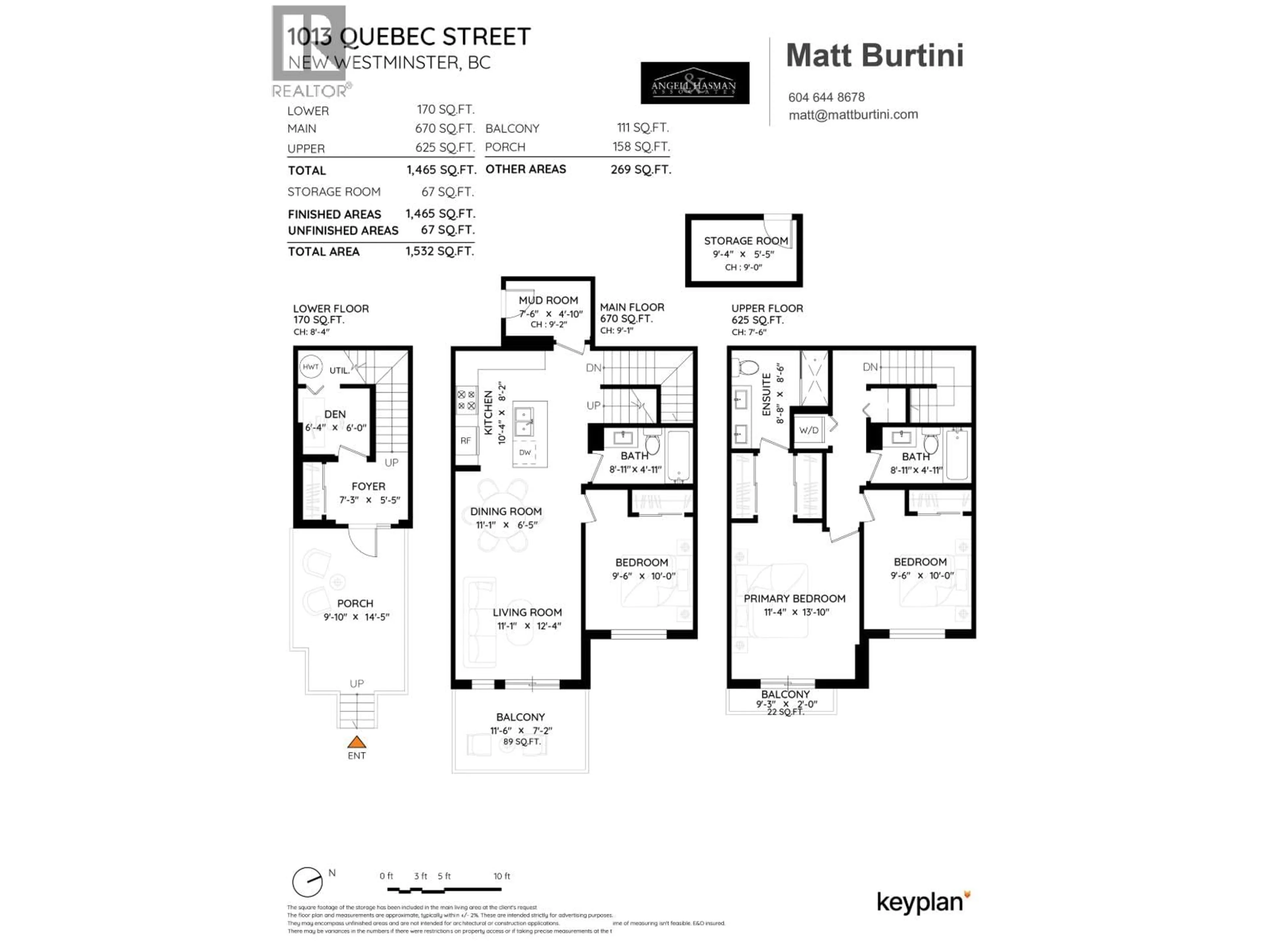 Floor plan for 1013 QUEBEC STREET, New Westminster British Columbia V3M0M3