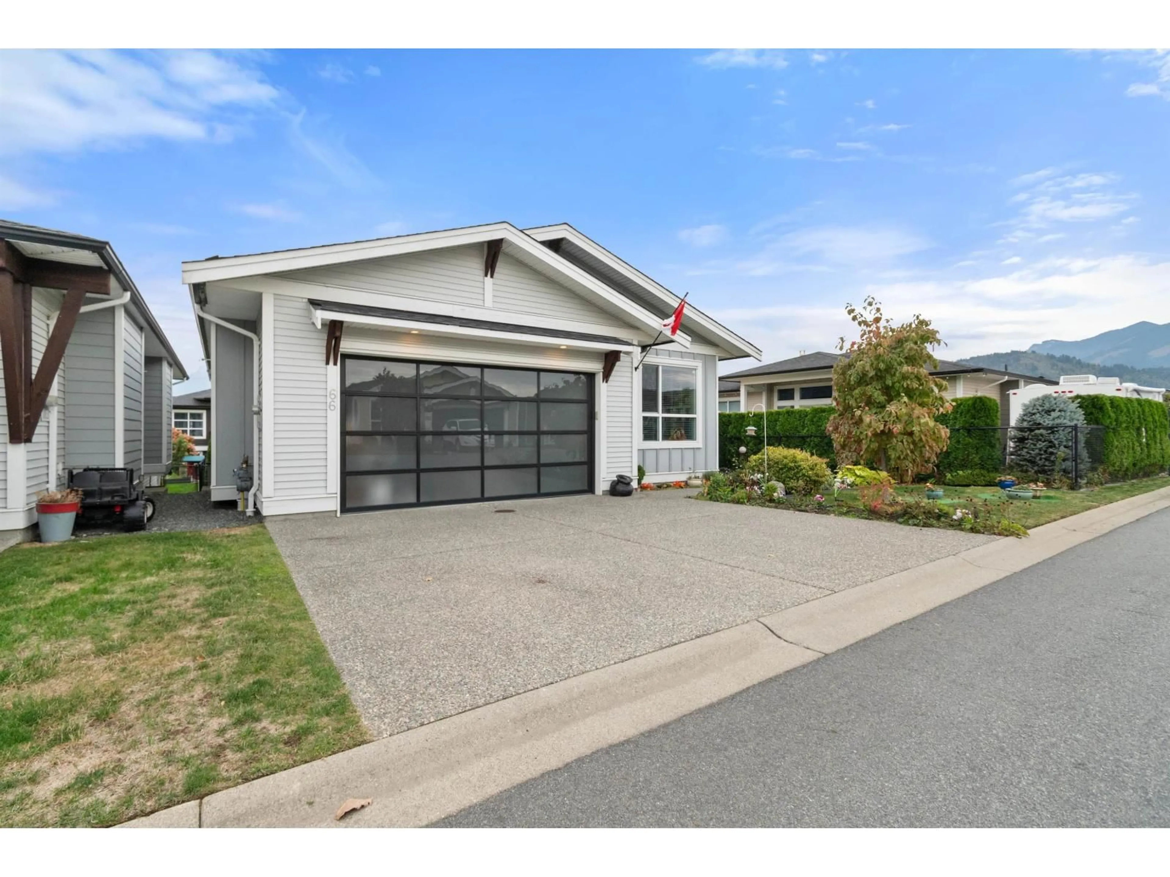 Home with vinyl exterior material, street for 66 - 46213 HAKWELES ROAD, Chilliwack British Columbia V4Z0C6