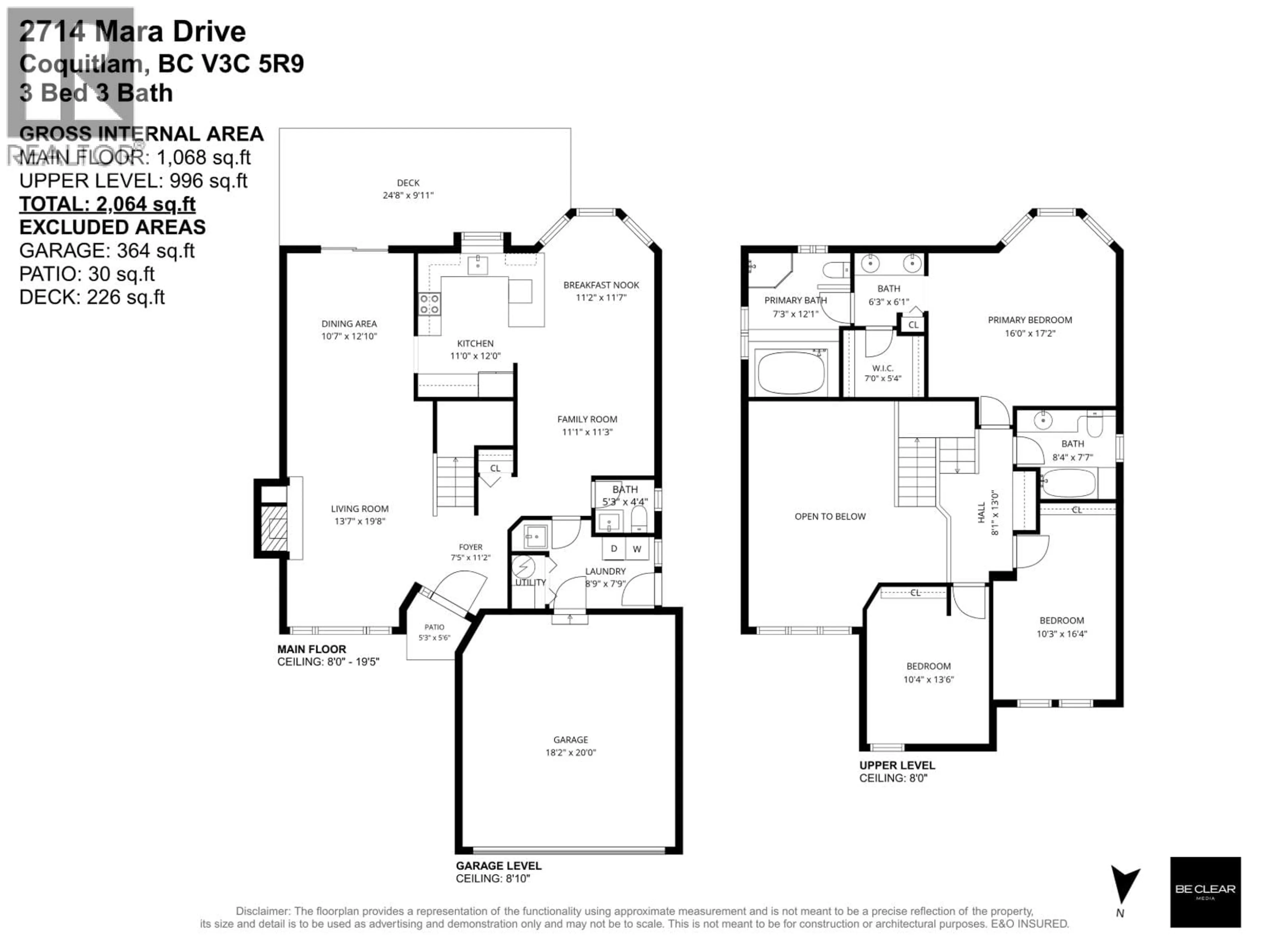 Floor plan for 2714 MARA DRIVE, Coquitlam British Columbia V3C5R9