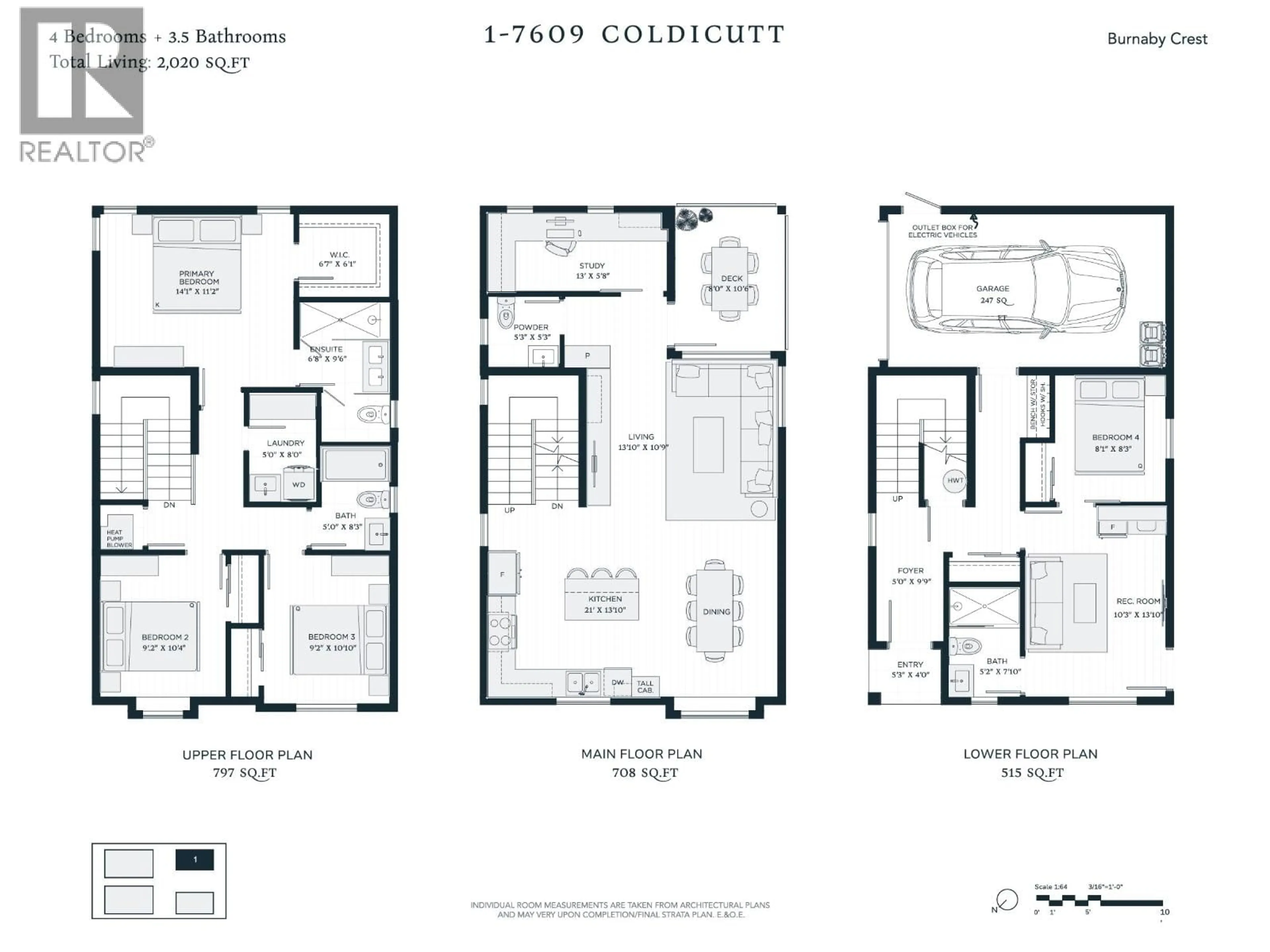Floor plan for 1 - 7609 COLDICUTT STREET, Burnaby British Columbia V3N3Z5