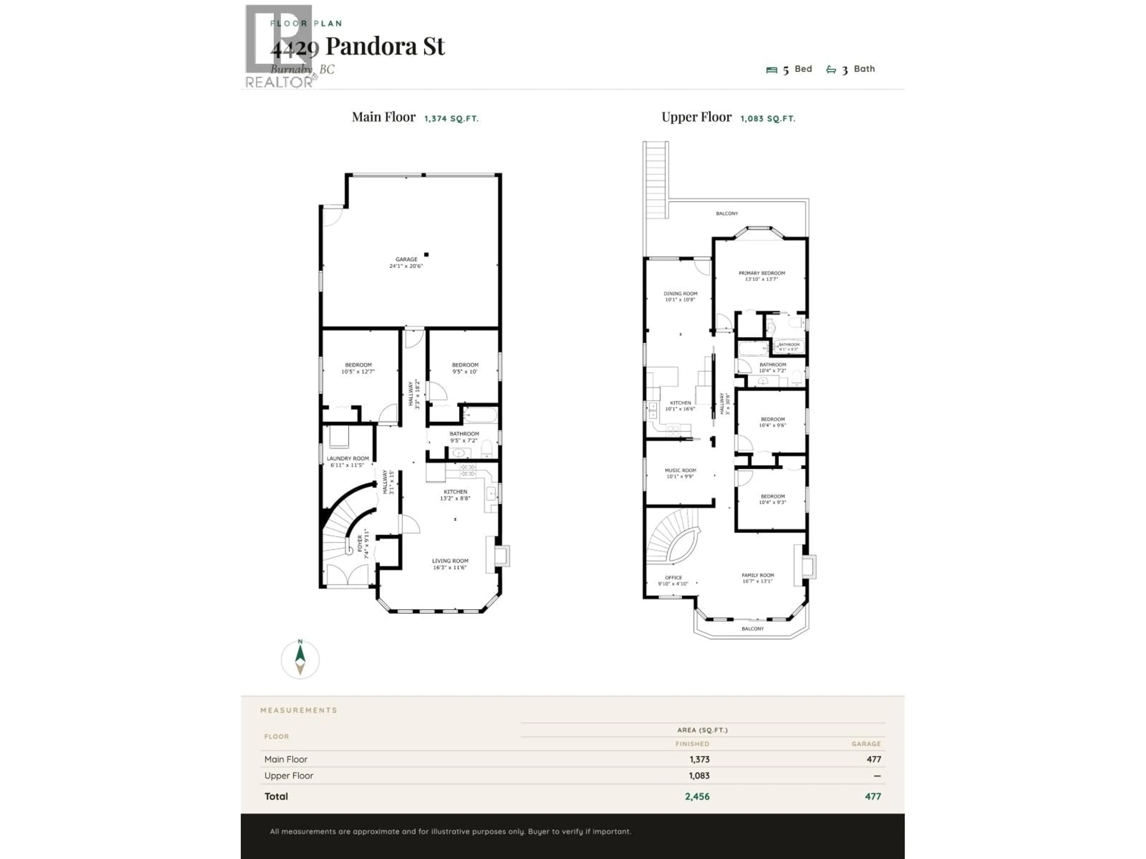 Floor plan for 4429 PANDORA STREET, Burnaby British Columbia V5C2B8