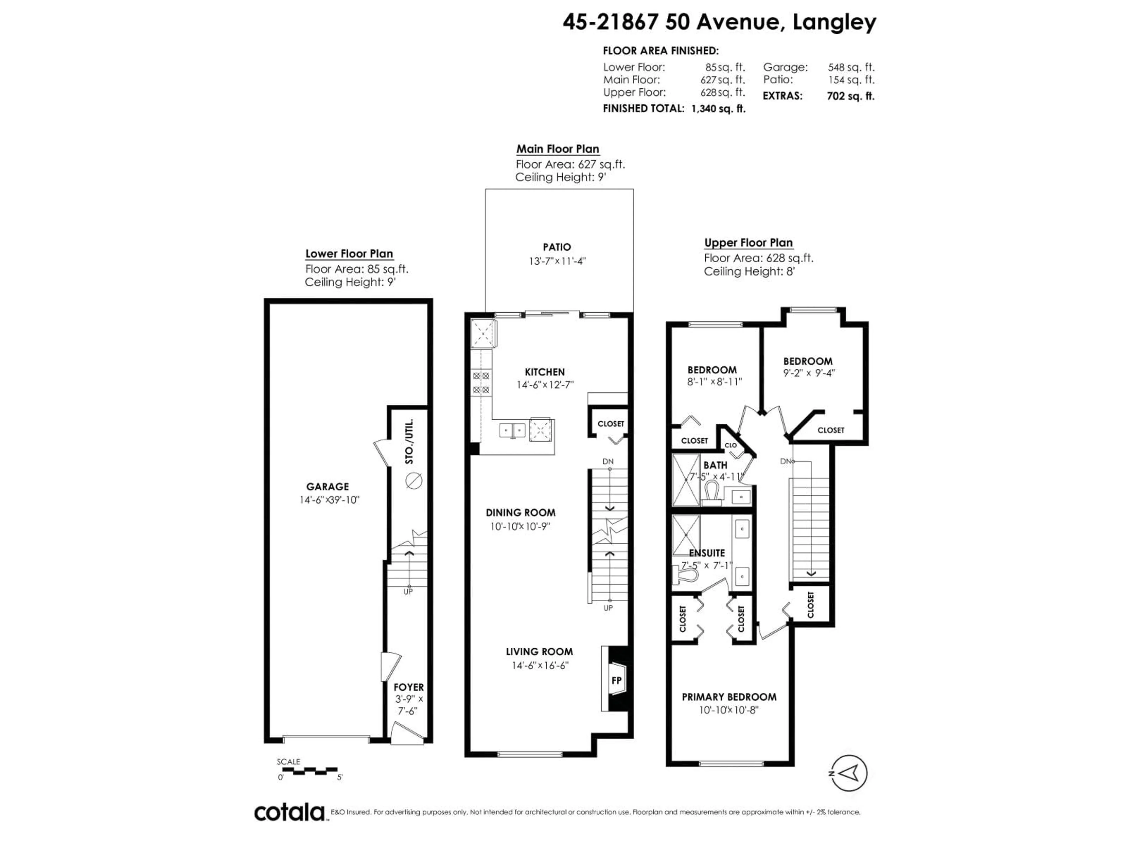 Floor plan for 45 - 21867 50 AVENUE, Langley British Columbia V3A3T2
