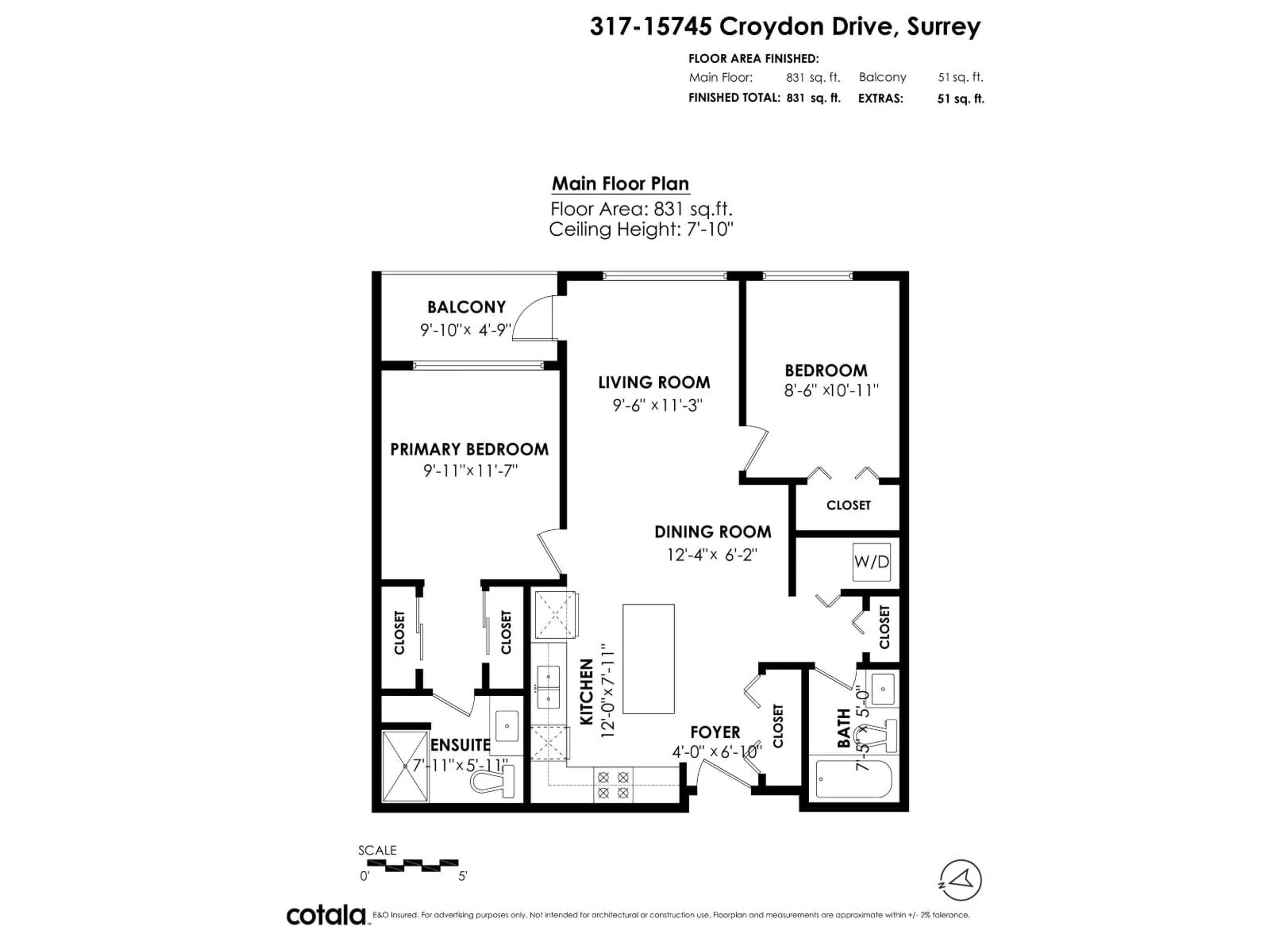 Floor plan for 317 - 15745 CROYDON DRIVE, Surrey British Columbia V3S2L5