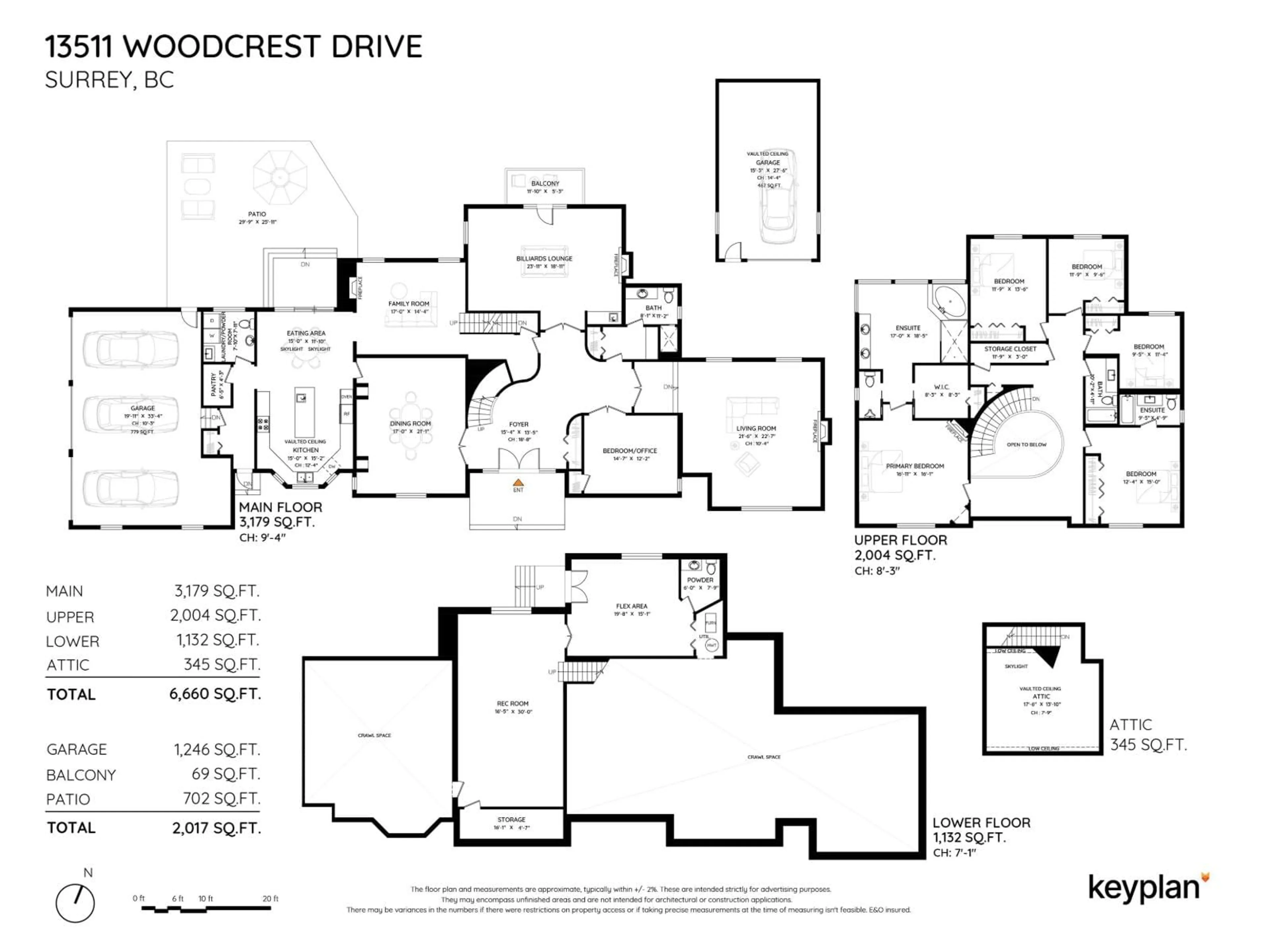 Floor plan for 13511 WOODCREST DRIVE, Surrey British Columbia V4P1W3