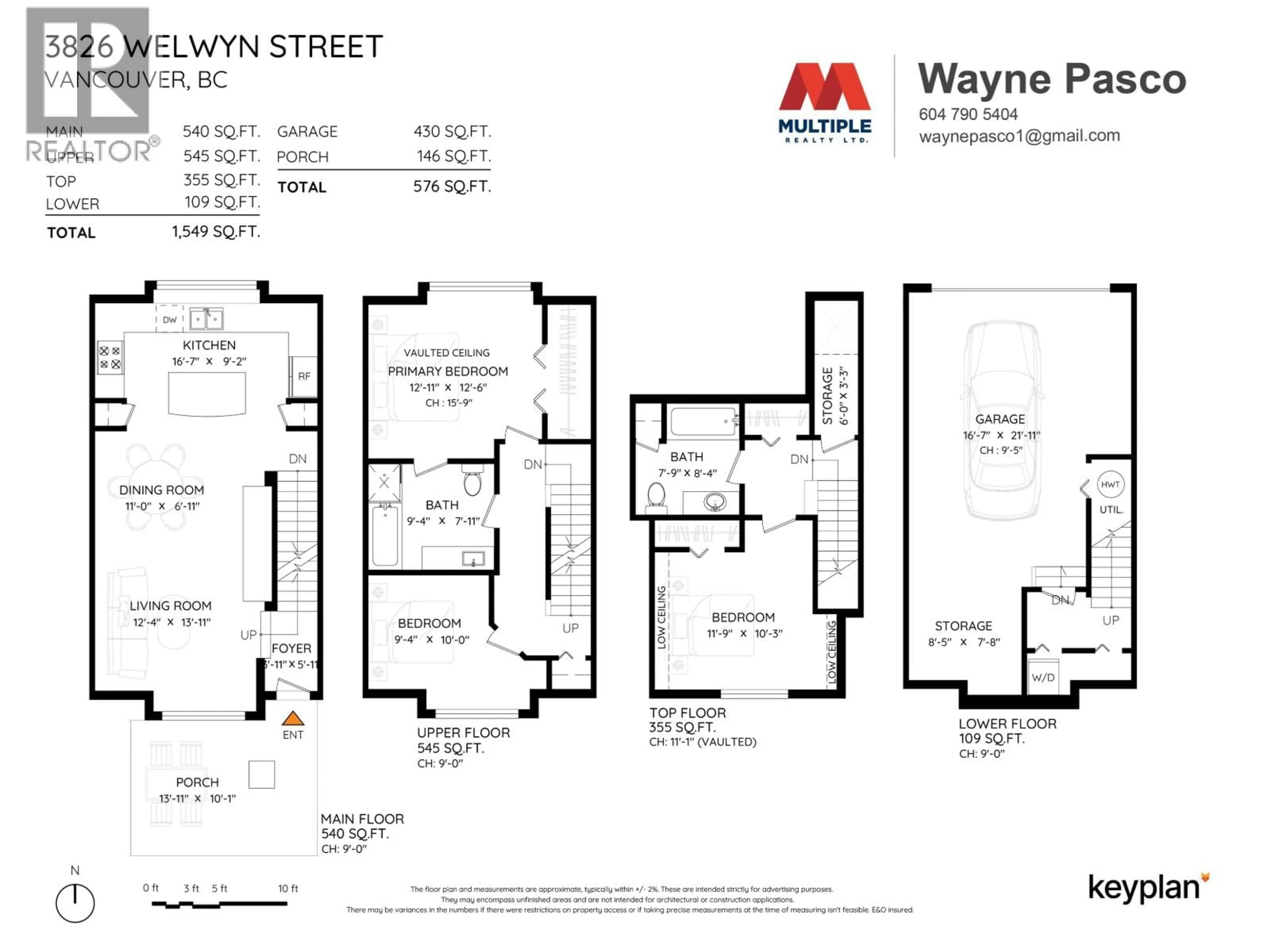 Floor plan for 3826 WELWYN STREET, Vancouver British Columbia V5N3Y9