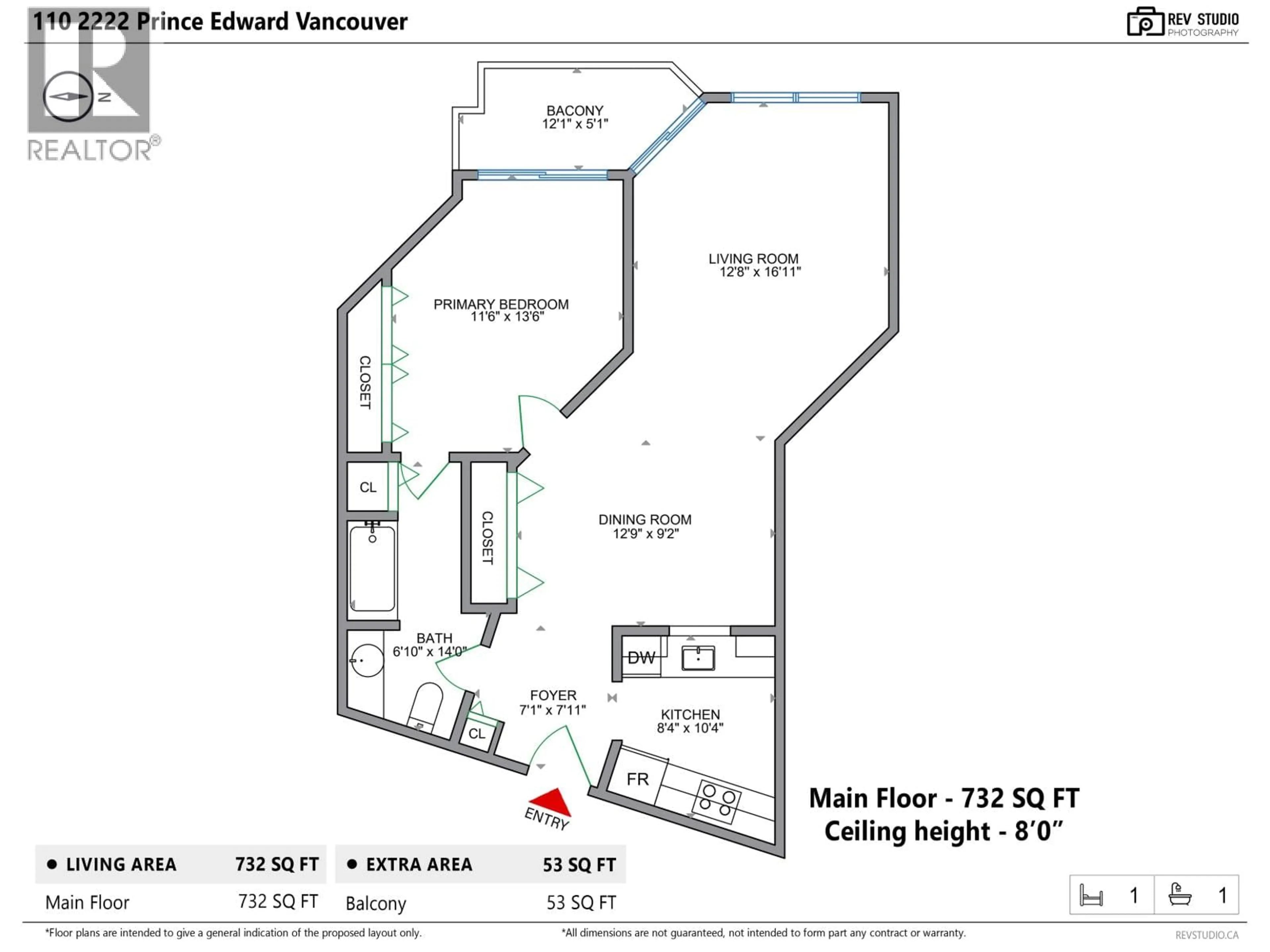 Floor plan for 110 - 2222 PRINCE EDWARD STREET, Vancouver British Columbia V5T4M6