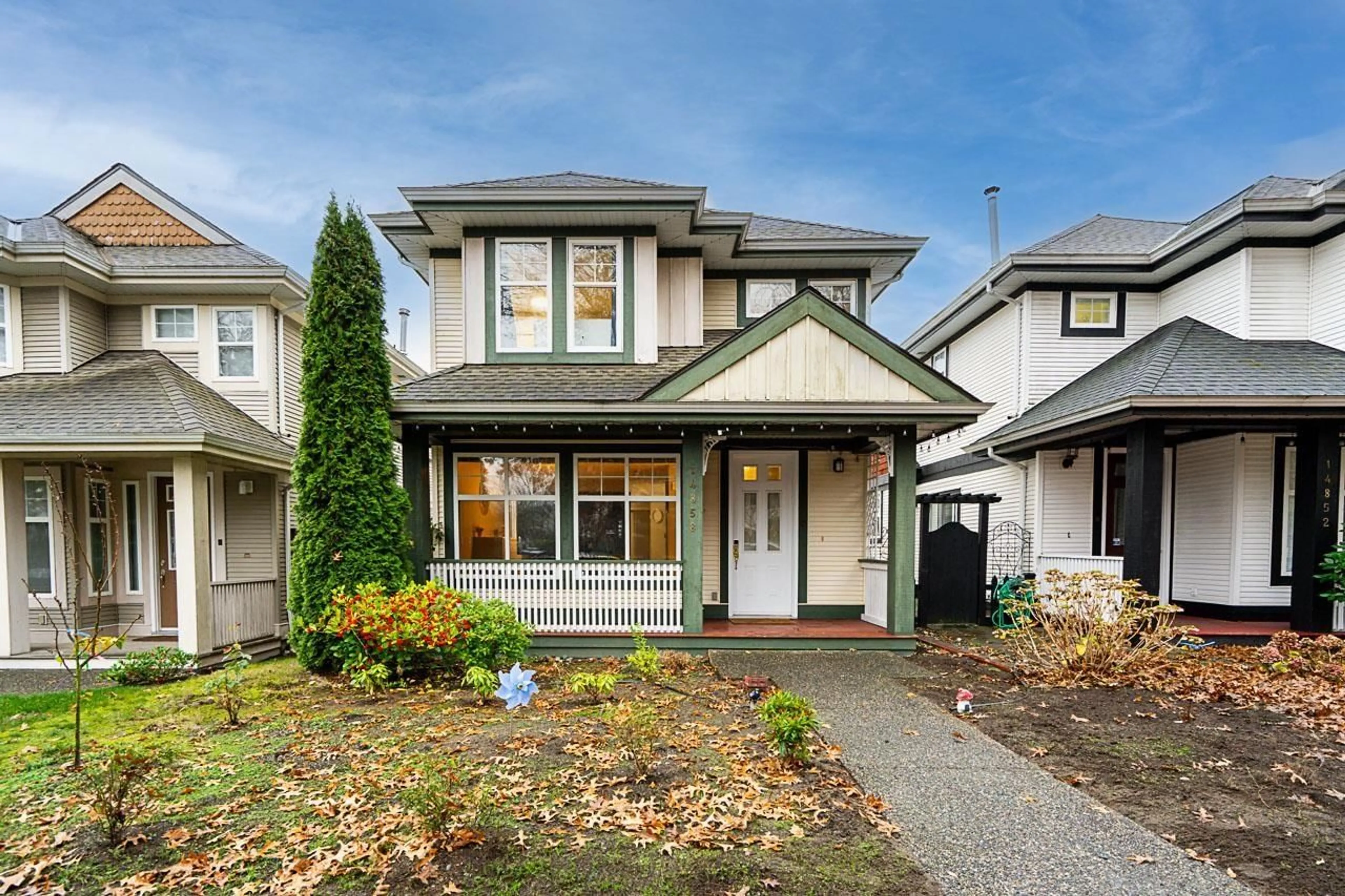 Home with vinyl exterior material, street for 14858 58 AVENUE, Surrey British Columbia V3S8W4