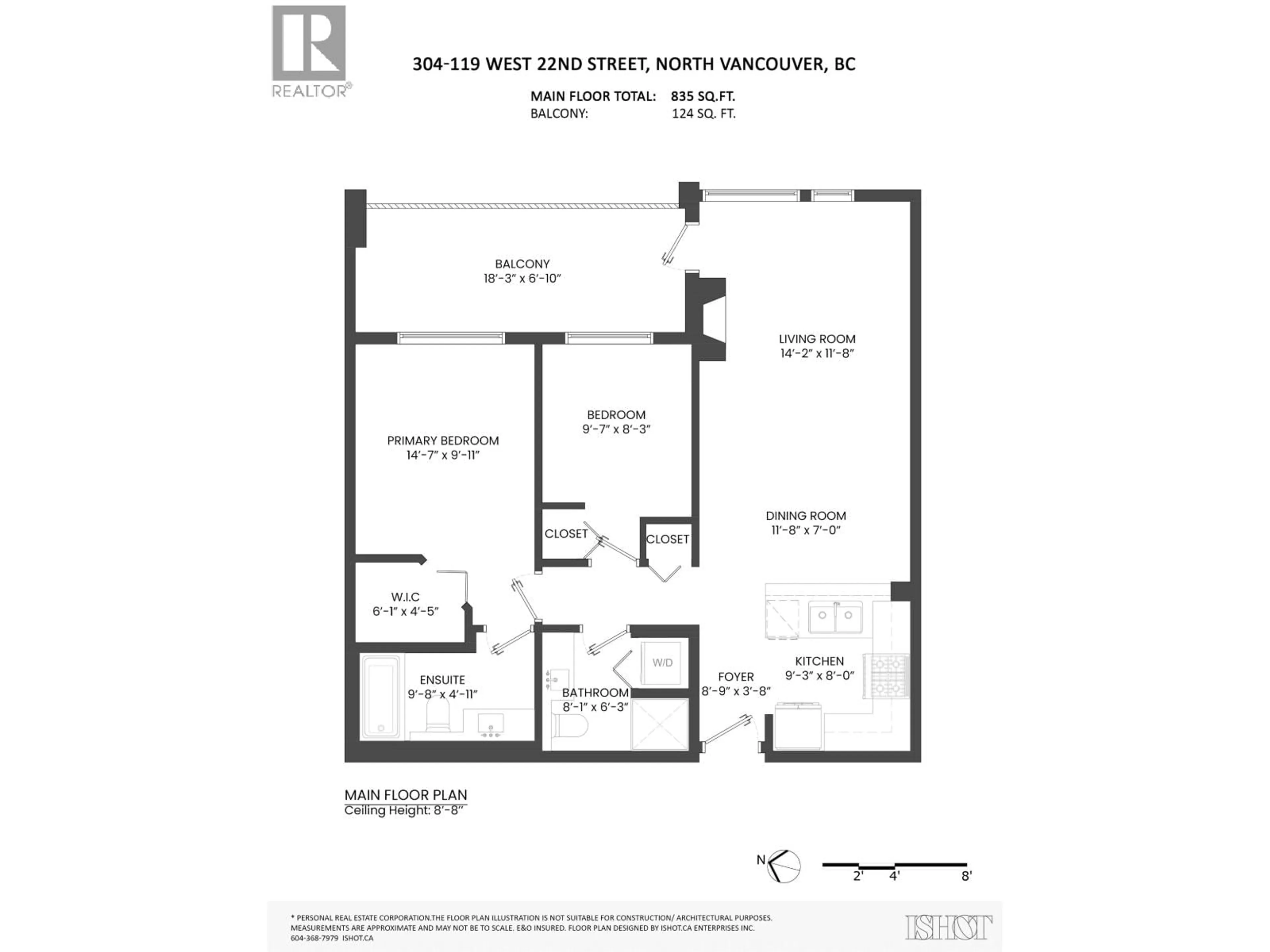 Floor plan for 304 - 119 22ND STREET STREET, North Vancouver British Columbia V7M0B4