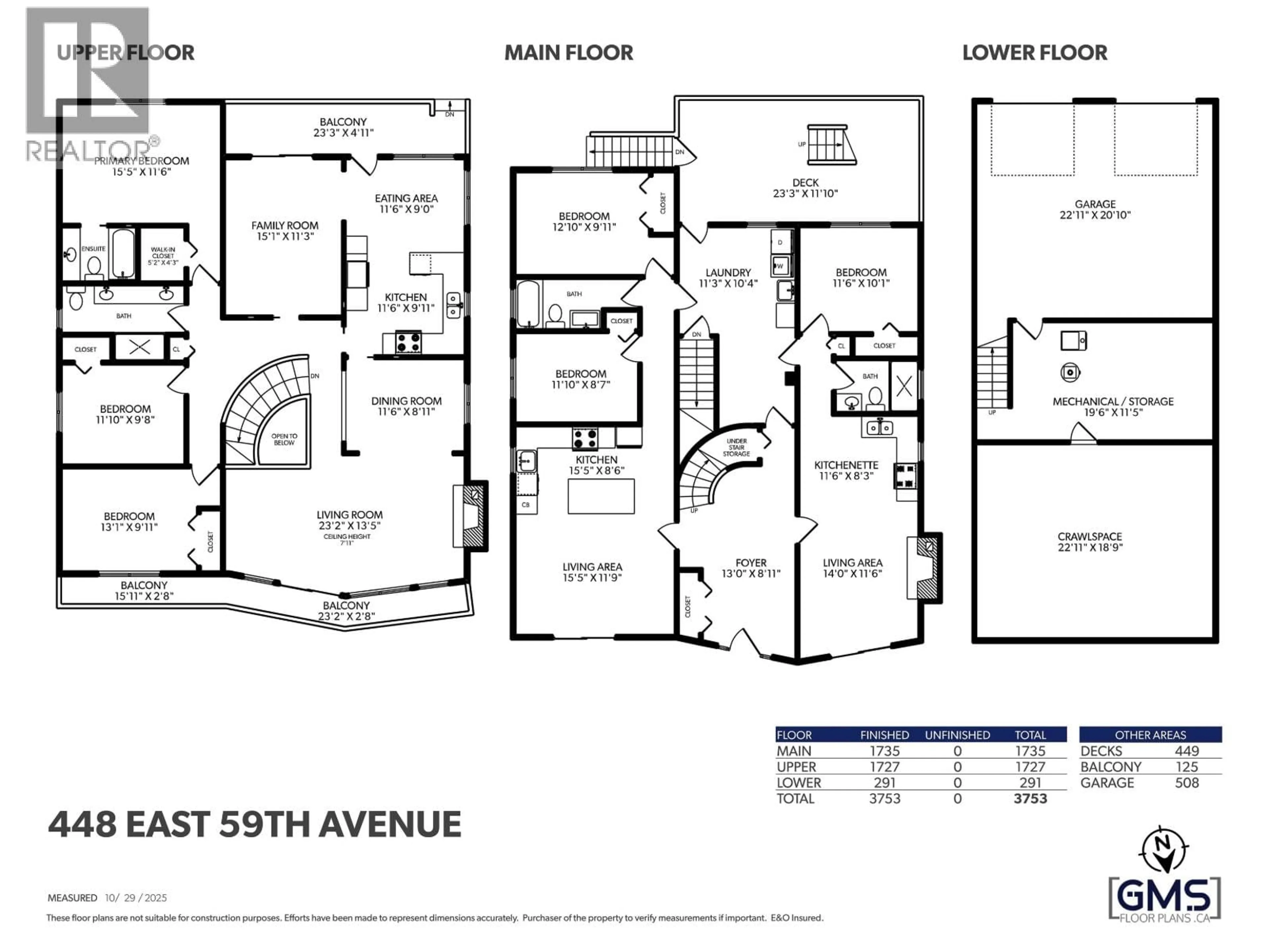 Floor plan for 448 59TH AVENUE, Vancouver British Columbia V5X1Y1