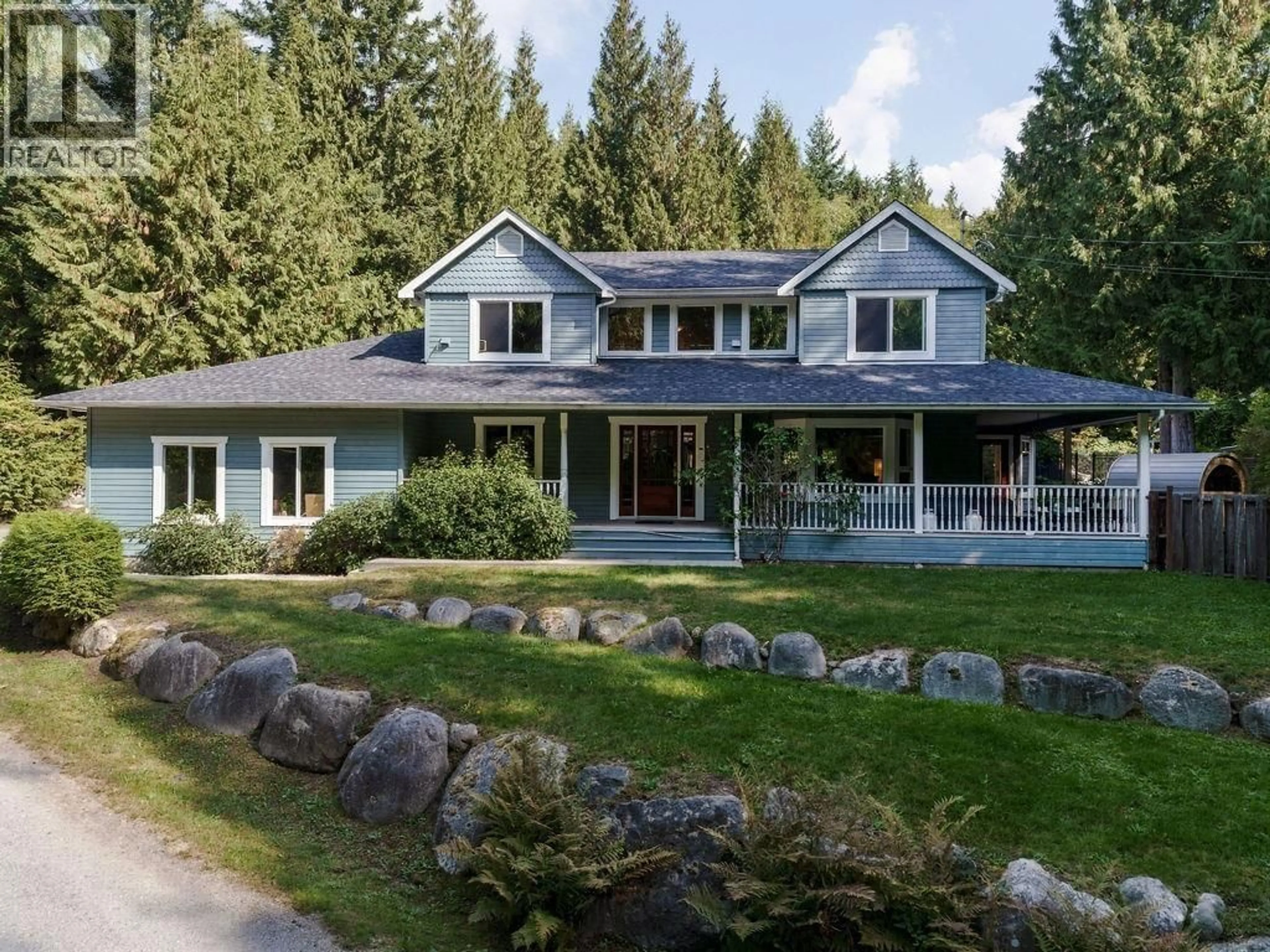 Home with vinyl exterior material, mountain view for 2442 GRANT ROAD, Roberts Creek British Columbia V0N2W5