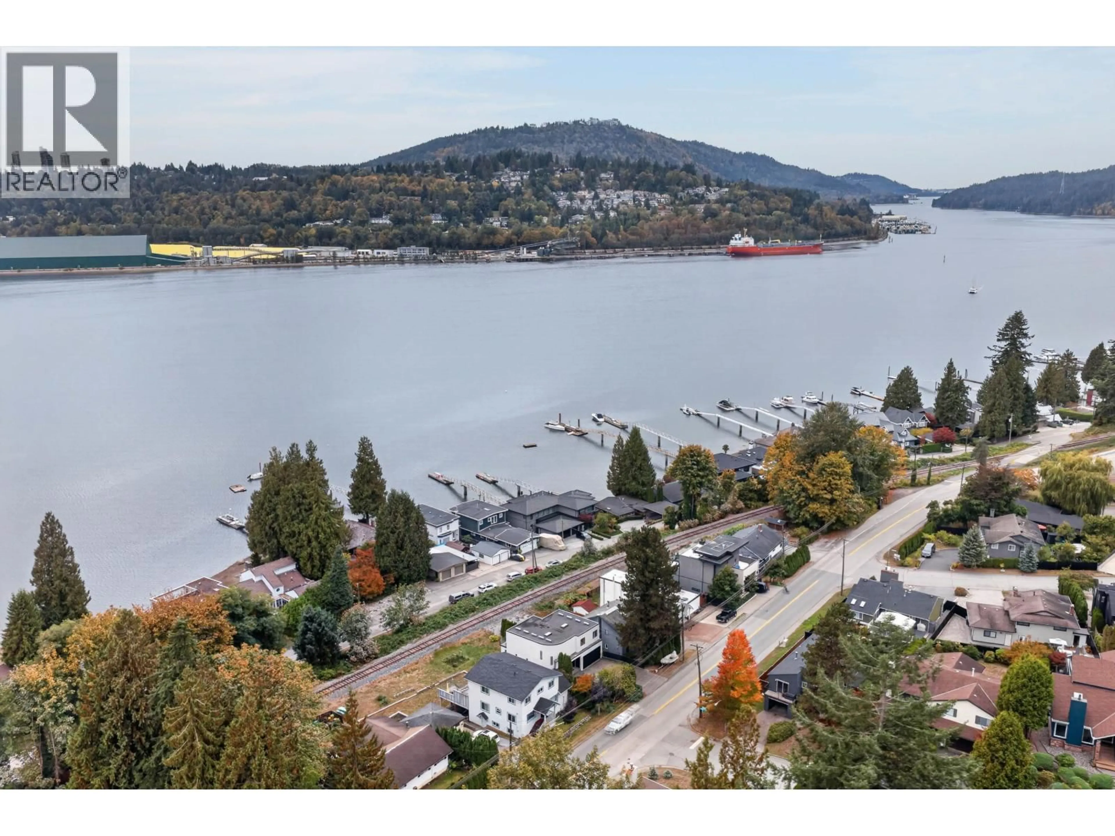 A pic from outside/outdoor area/front of a property/back of a property/a pic from drone, water/lake/river/ocean view for 724 IOCO ROAD, Port Moody British Columbia V3H2W8