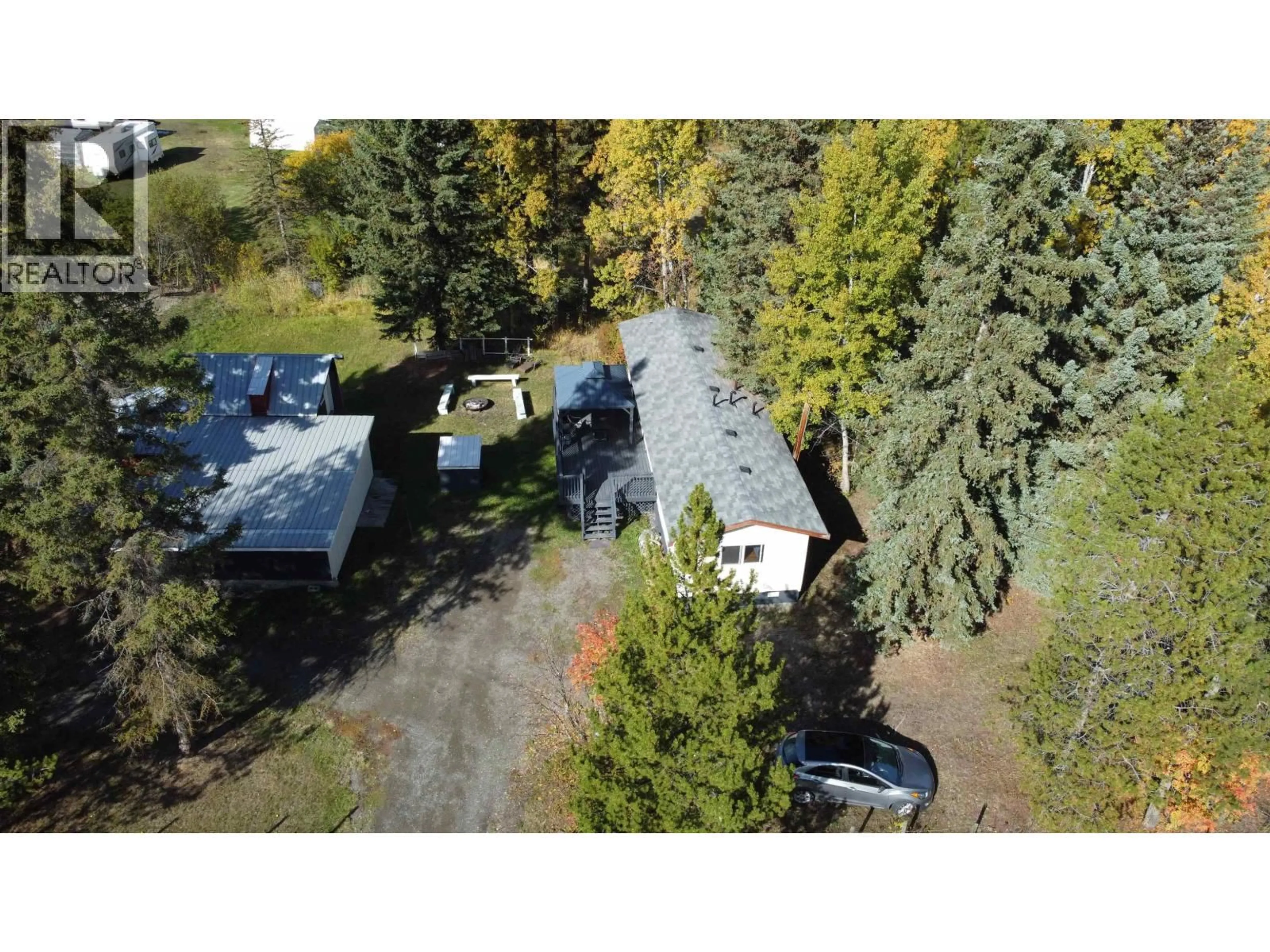 A pic from outside/outdoor area/front of a property/back of a property/a pic from drone, forest/trees view for 173 WESTCOAST ROAD, Williams Lake British Columbia V2G4Z4