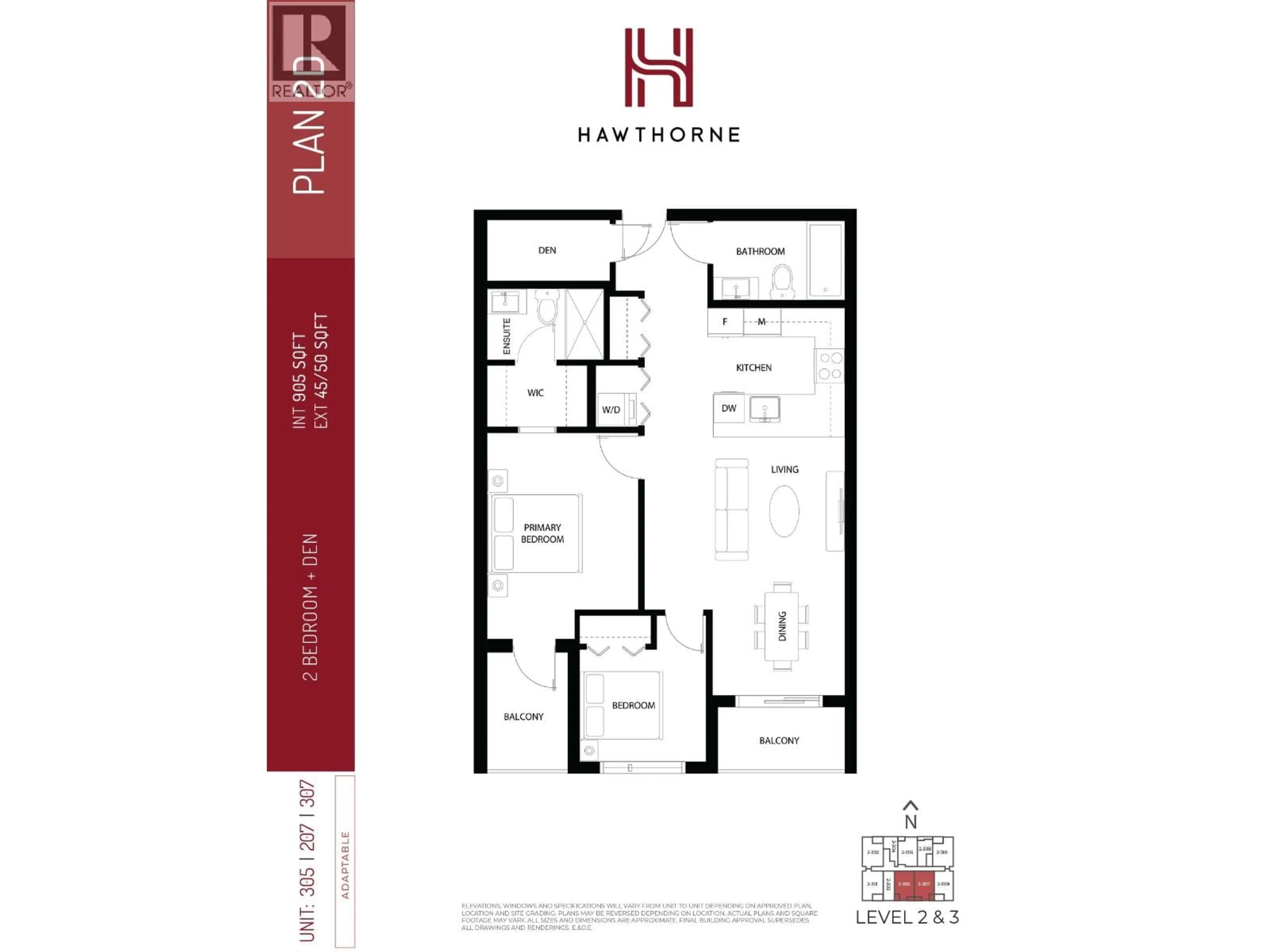 Floor plan for 207 - 2277 HAWTHORNE AVENUE, Port Coquitlam British Columbia V3C1W7