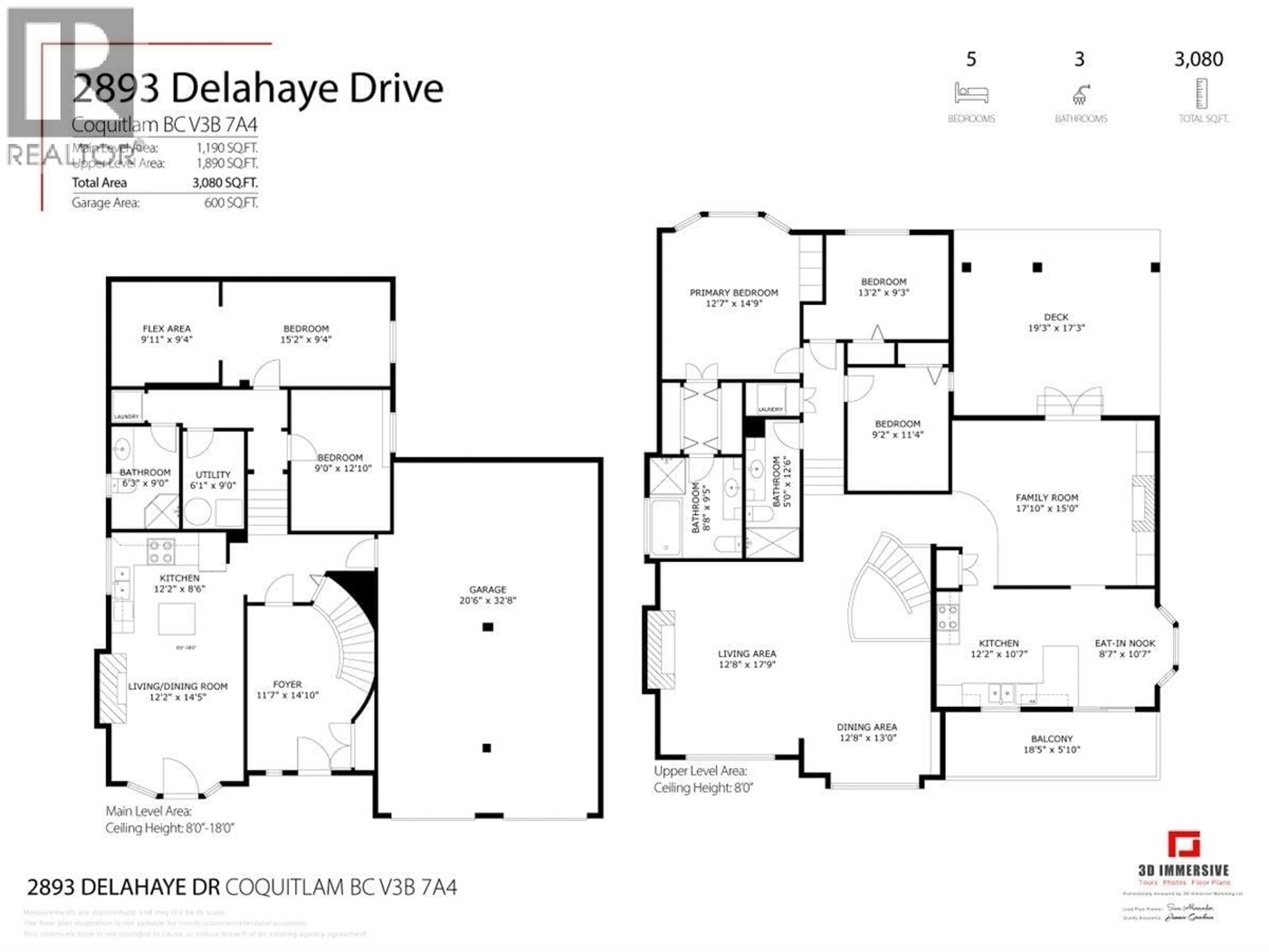 Floor plan for 2893 DELAHAYE DRIVE, Coquitlam British Columbia V3B7A4