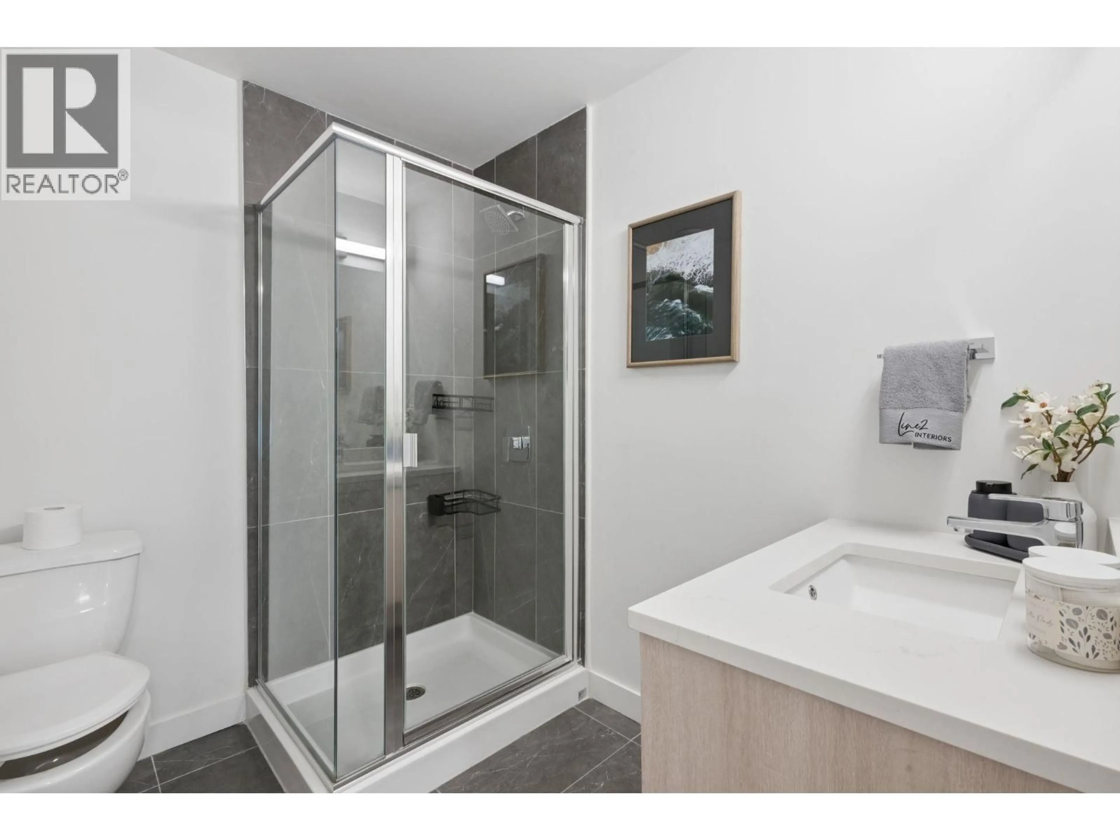 Standard bathroom, ceramic/tile floor for 106 - 1100 CLARKE ROAD, Vancouver British Columbia V3H0N3