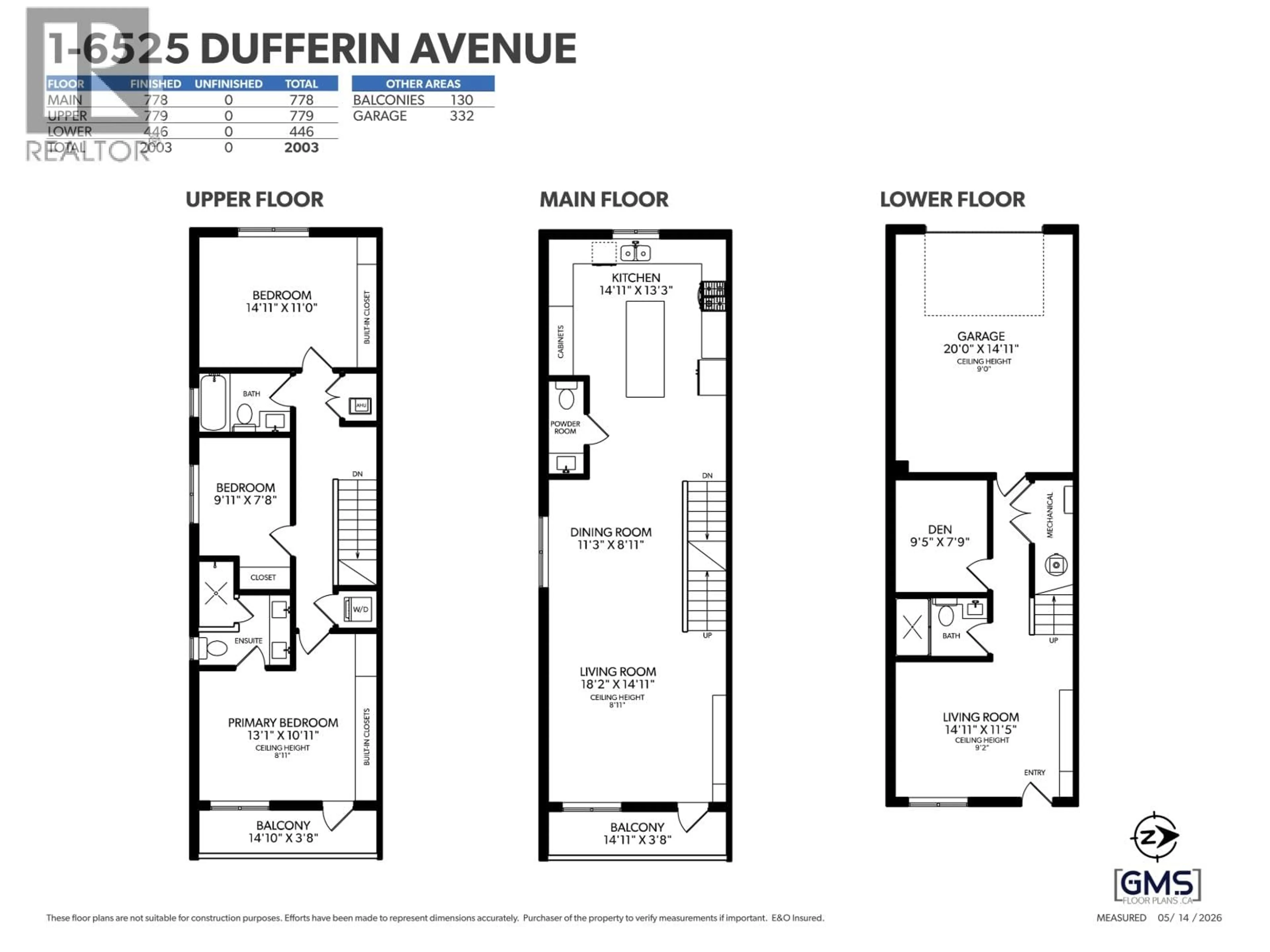 Floor plan for 1 - 6525 DUFFERIN AVENUE, Burnaby British Columbia V5H3T2