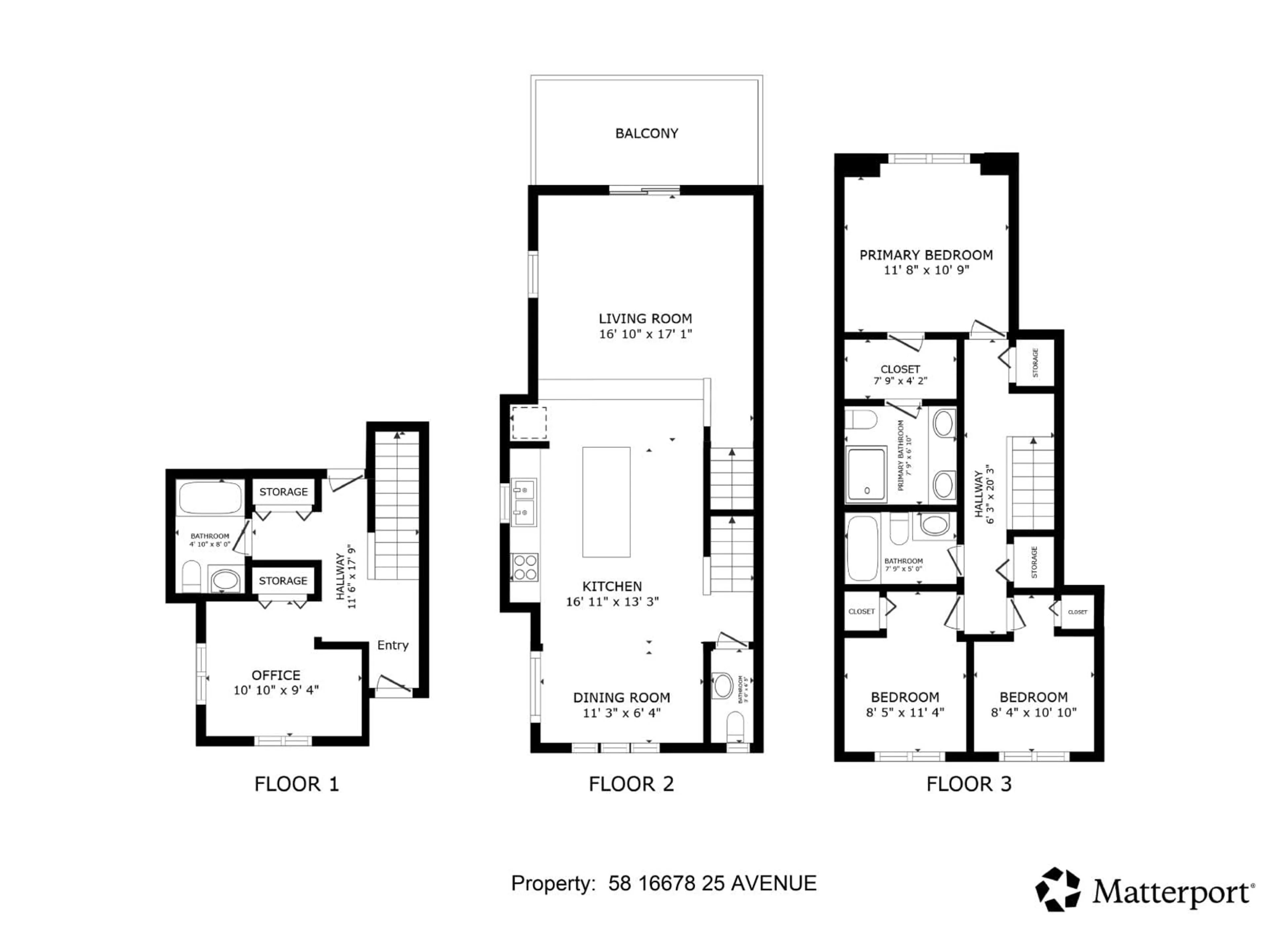 Floor plan for 58 - 16678 25 AVENUE, Surrey British Columbia V3Z0Z2