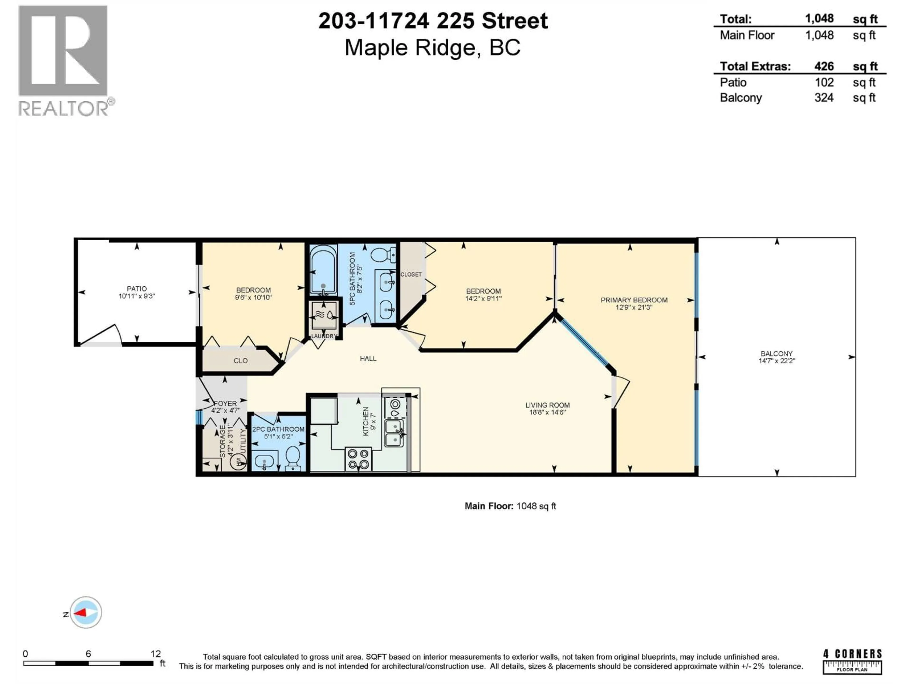 Floor plan for 203 - 11724 225 STREET, Maple Ridge British Columbia V2X6E4