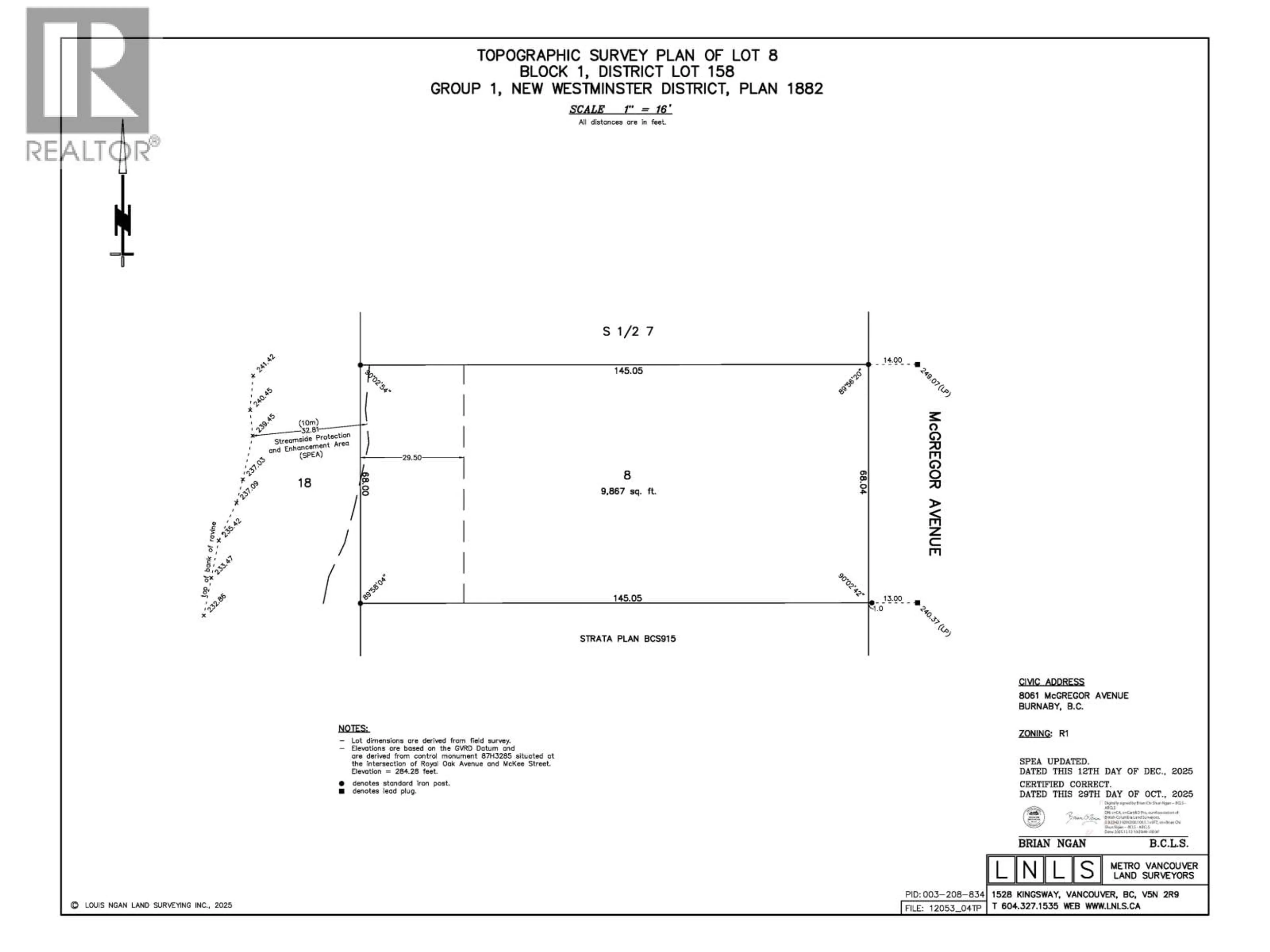 Floor plan for 8061 MCGREGOR AVENUE, Burnaby British Columbia V5J4H7